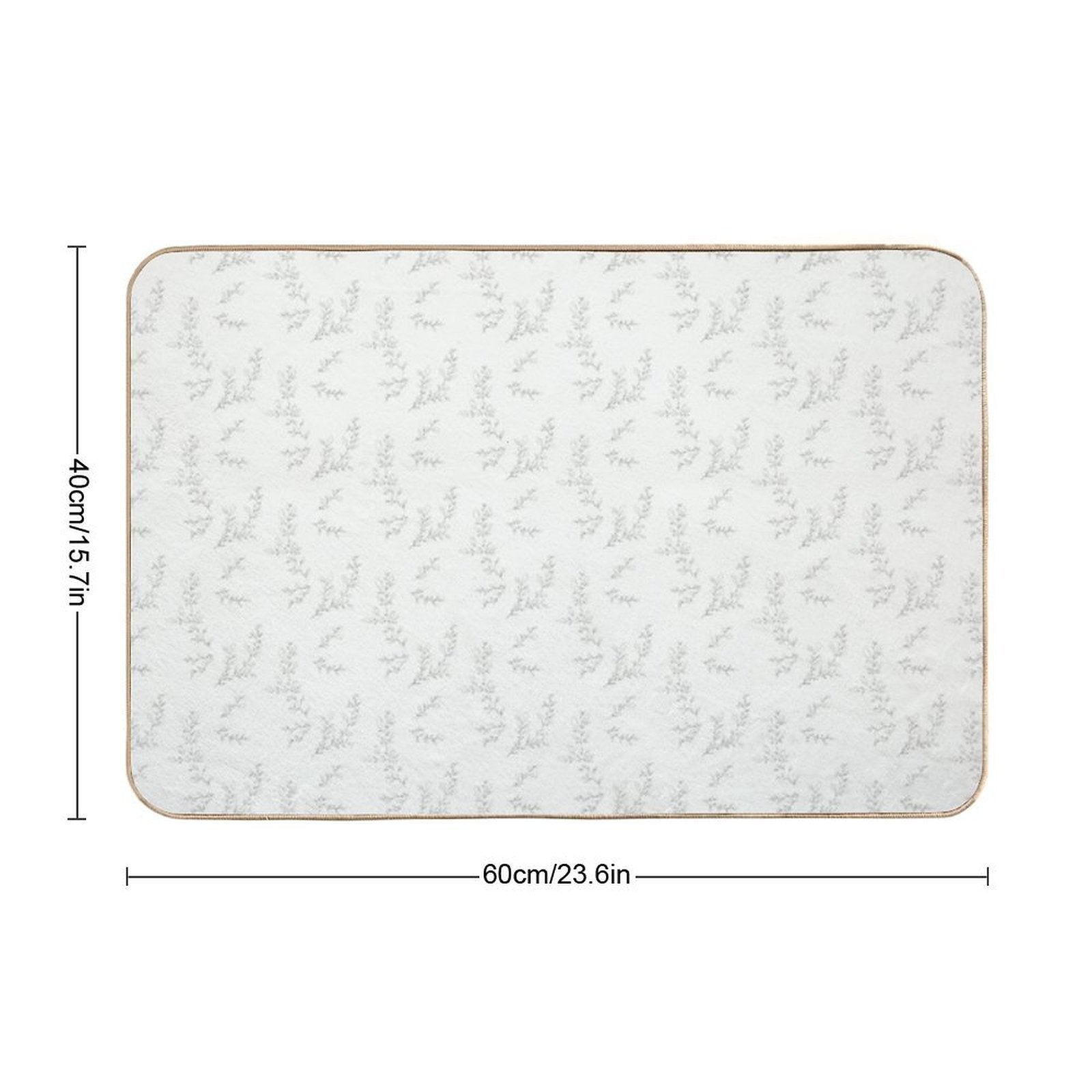 Minimalist Leaves Art  Toxin-Free Bath Mat