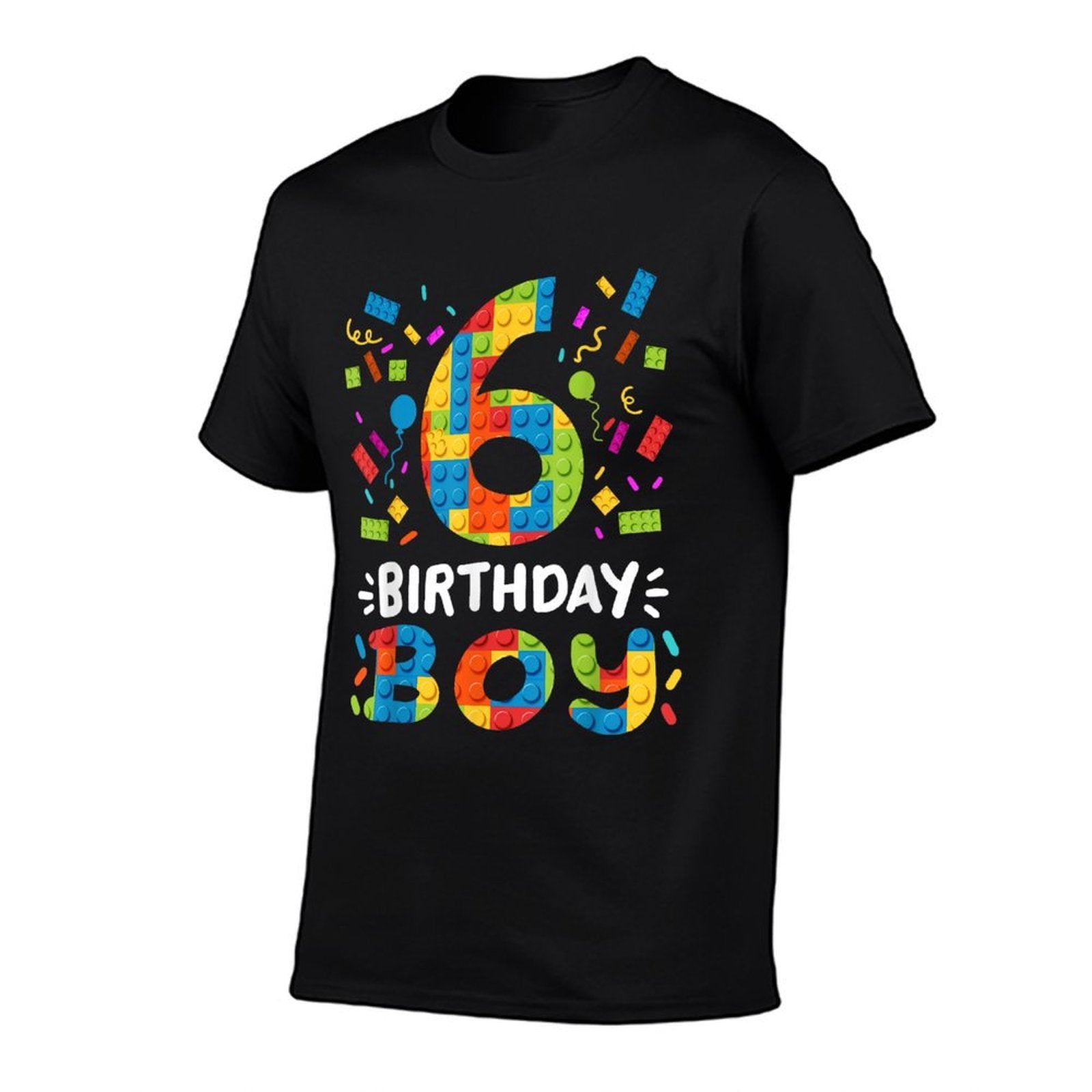 Kids 6 Years Old Building Blocks Builder 6th Birthday Boys  Durable T-Shirt