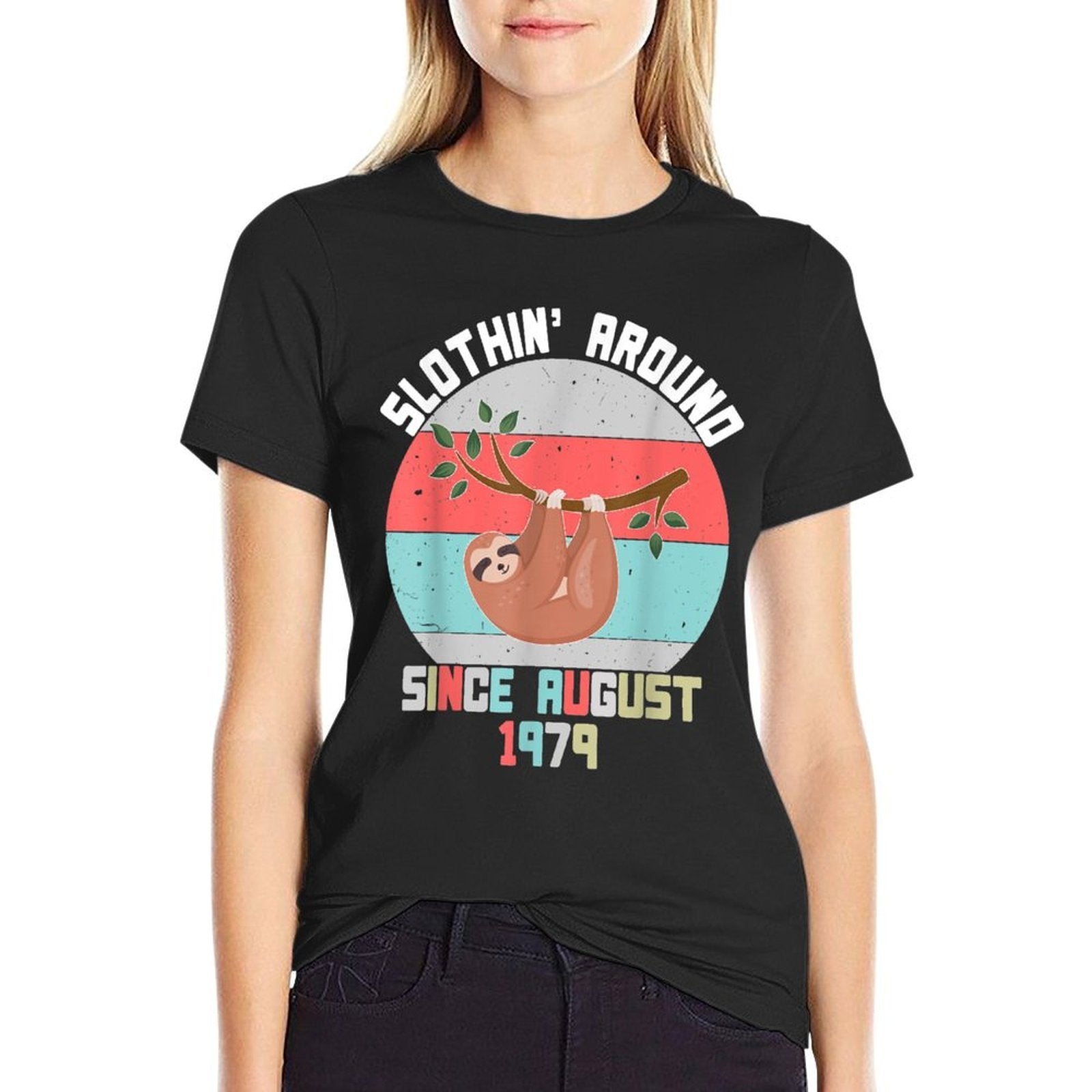 August 1979 40th Birthday  Vintage 1979 Birthday  Summer-ready Fabric T-Shirt