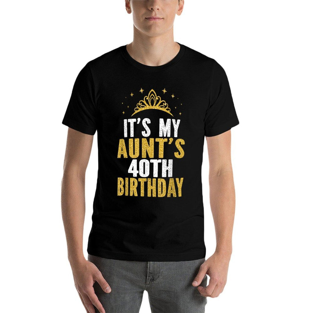 It's My Aunt's 40th Birthday Idea For Her 40 Years Old Aunty  Slim-fit Cut T-Shirt
