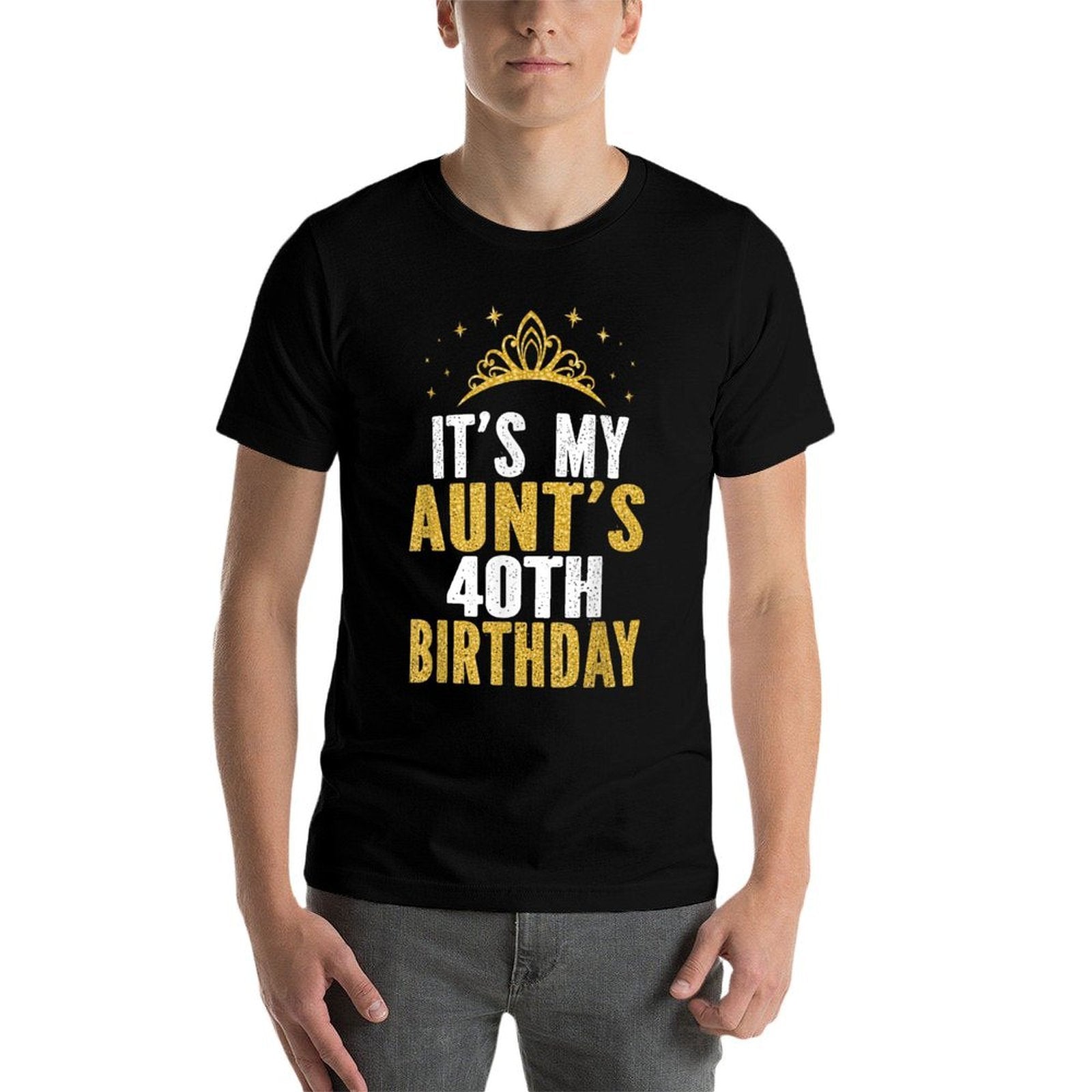 It's My Aunt's 40th Birthday Idea For Her 40 Years Old Aunty  Slim-fit Cut T-Shirt