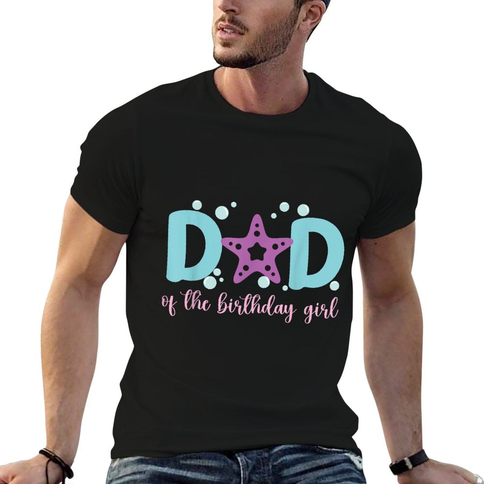 Dad of The Birthday Girl One-der The Sea Dada Under Sea  Lightweight T-Shirt