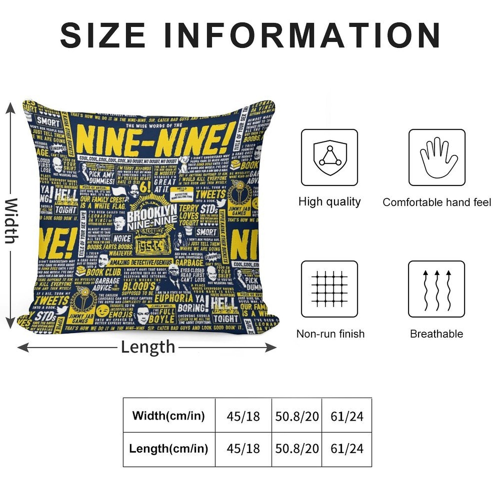 Wise Words of The Nine-Nine Soft Washable Throw Pillow