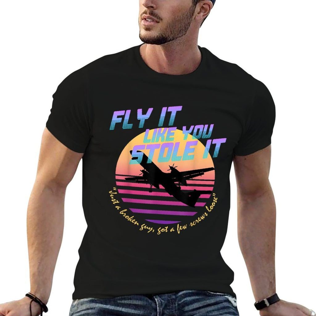 Fly It Like You Stole It - Sky King, Vaporwave, Aesthetic  Wrinkle-resistant T-Shirt