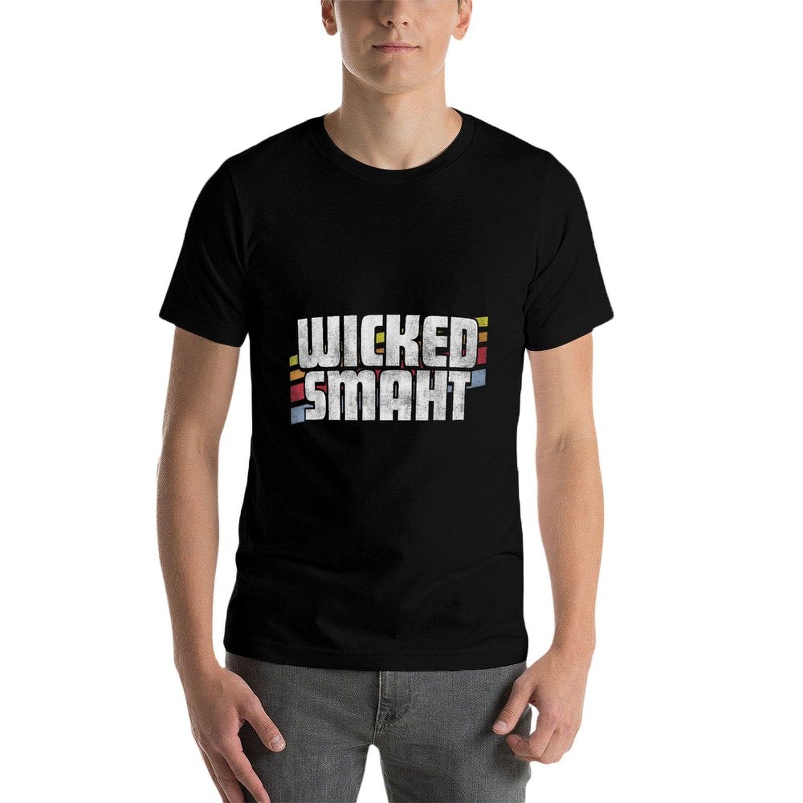 Wicked Smaht Funny Sayings Sarcastic Humor Joke Boston Gift  Summer-ready Fabric T-Shirt