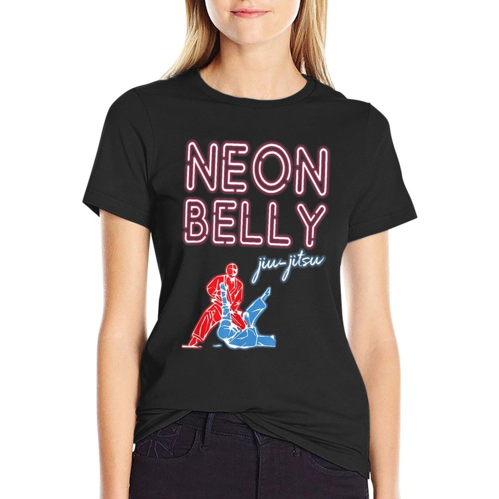 Neon Belly Jiu Jitsu Novelty Gift  Summer-ready Fabric T-Shirt