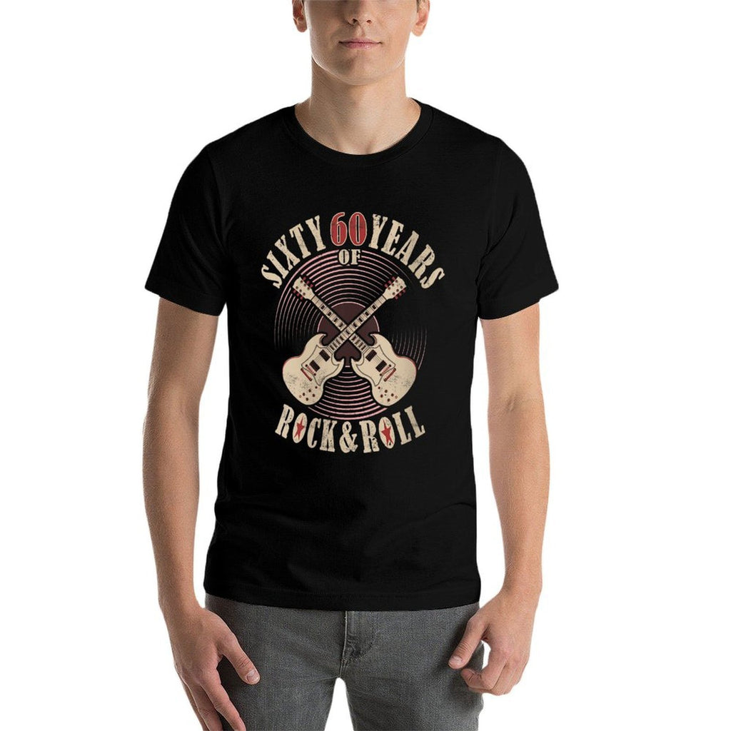 Womens 60 Years Of Rock And Roll - 60th Birthday Guitar  Graphic-printed T-Shirt
