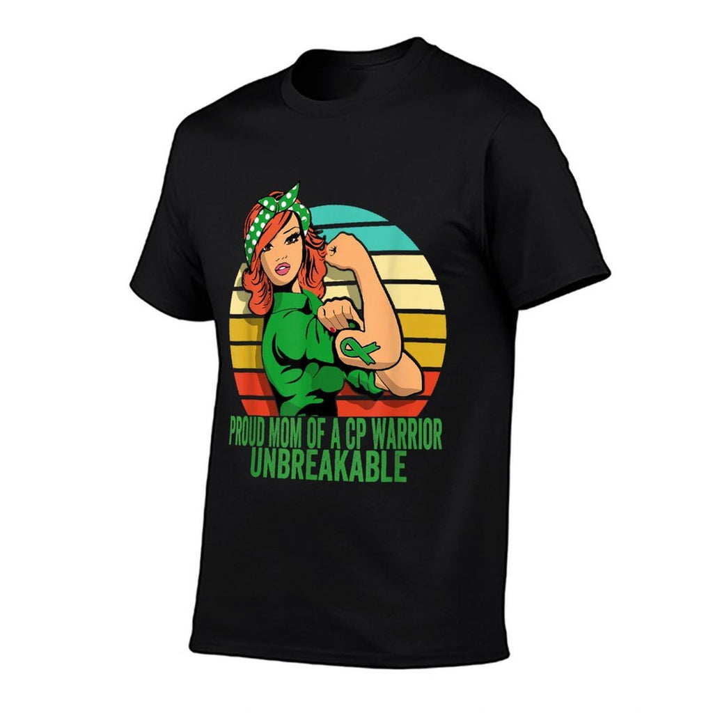 Proud Mom OF A Cerebral Palsy Warrior Unbreakable  Moisture-wicking T-Shirt