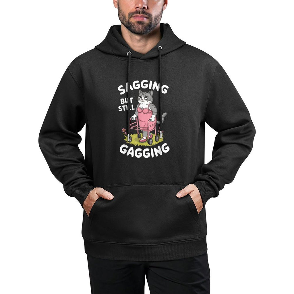 Embarrassing Funny Cat Meme Inappropriate Adult Humor Medium-Weight Fabric Hoodie