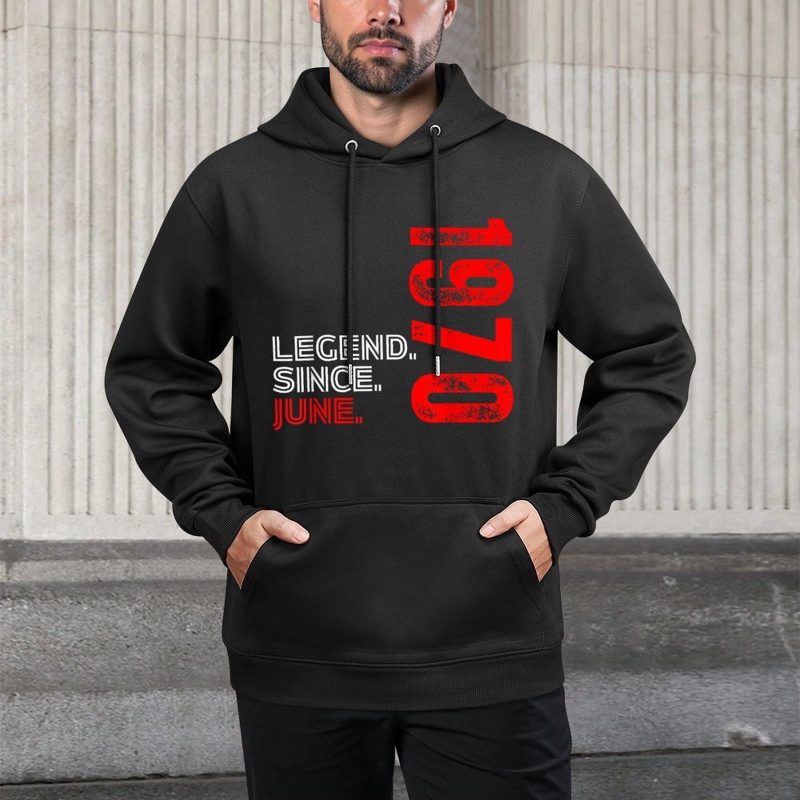 Born In June 1970 Vintage Birthday Legend Since June 1970 Moisture-Wicking Hoodie