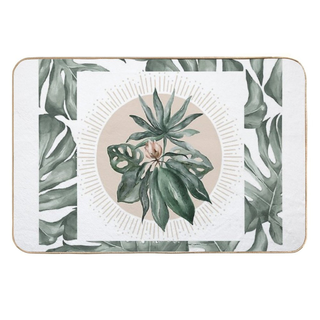Floral Jungle Design  Rapid-Drying Bath Mat