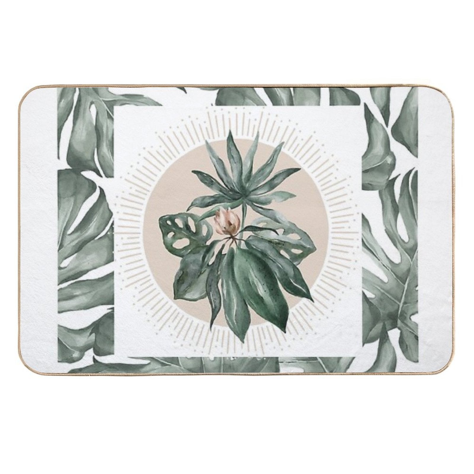 Floral Jungle Design  Rapid-Drying Bath Mat