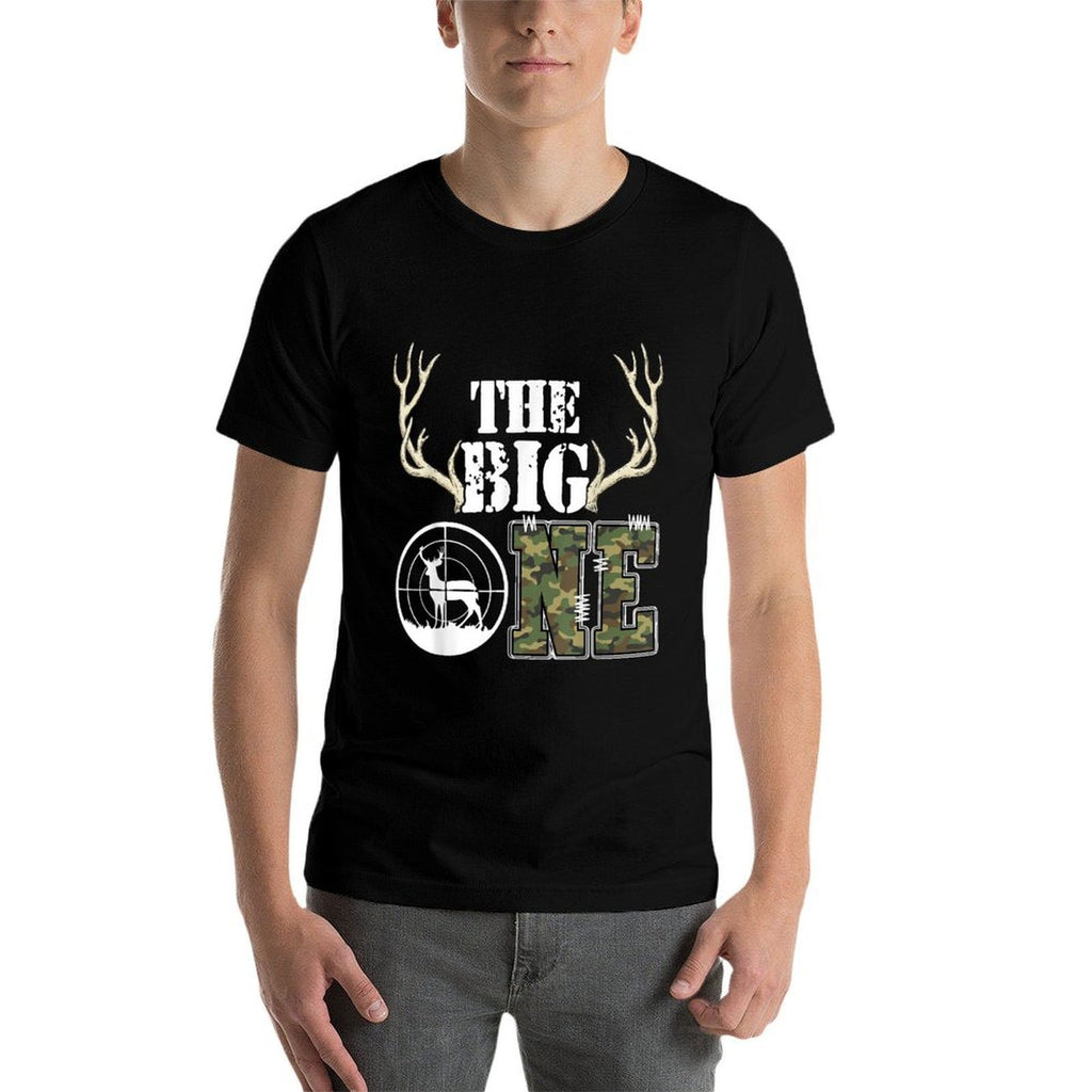 The Big One Birthday Boy Deer Hunter Camouflage 1st Birthday  Durable T-Shirt