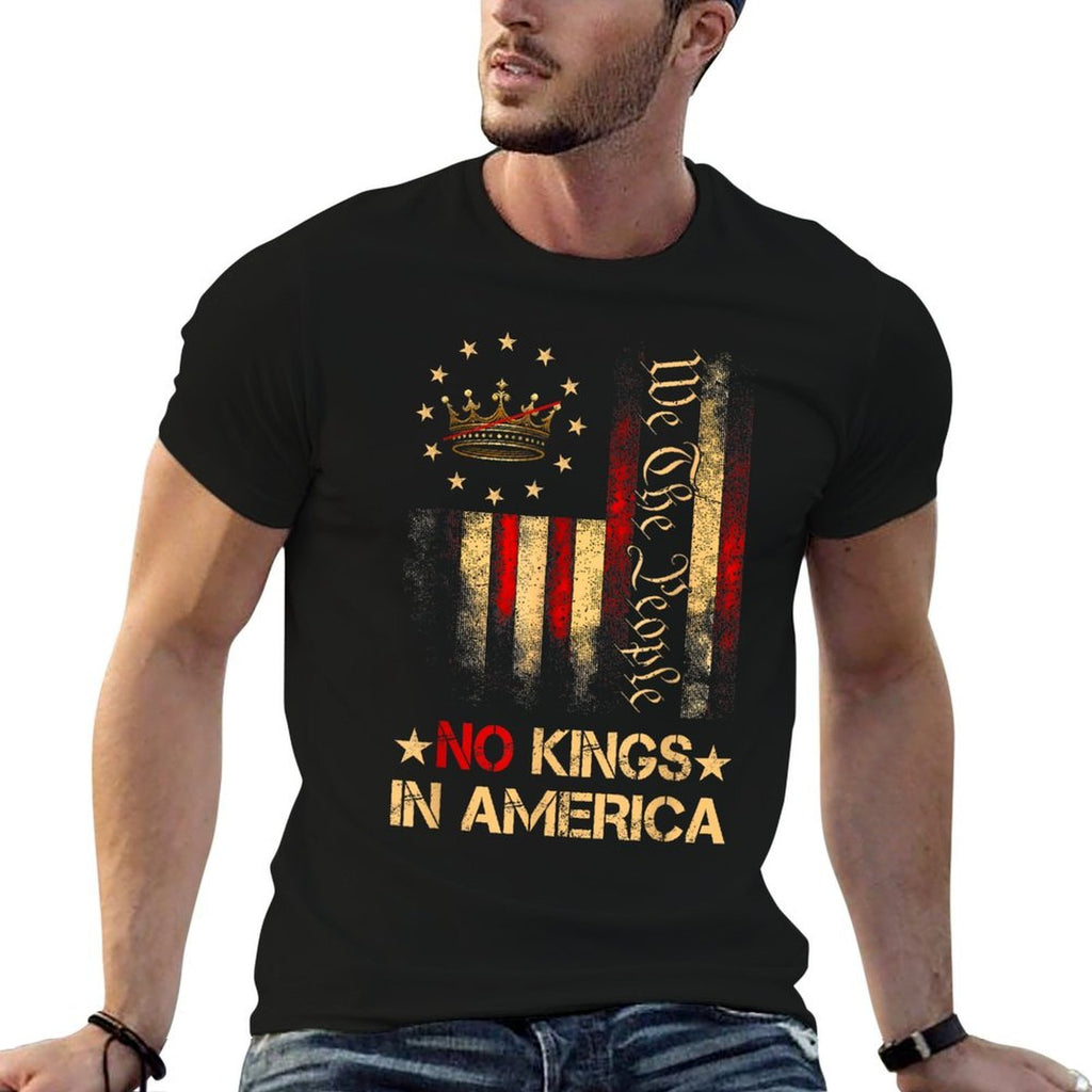 No Kings In America We The People Political Men Women  Graphic-printed T-Shirt