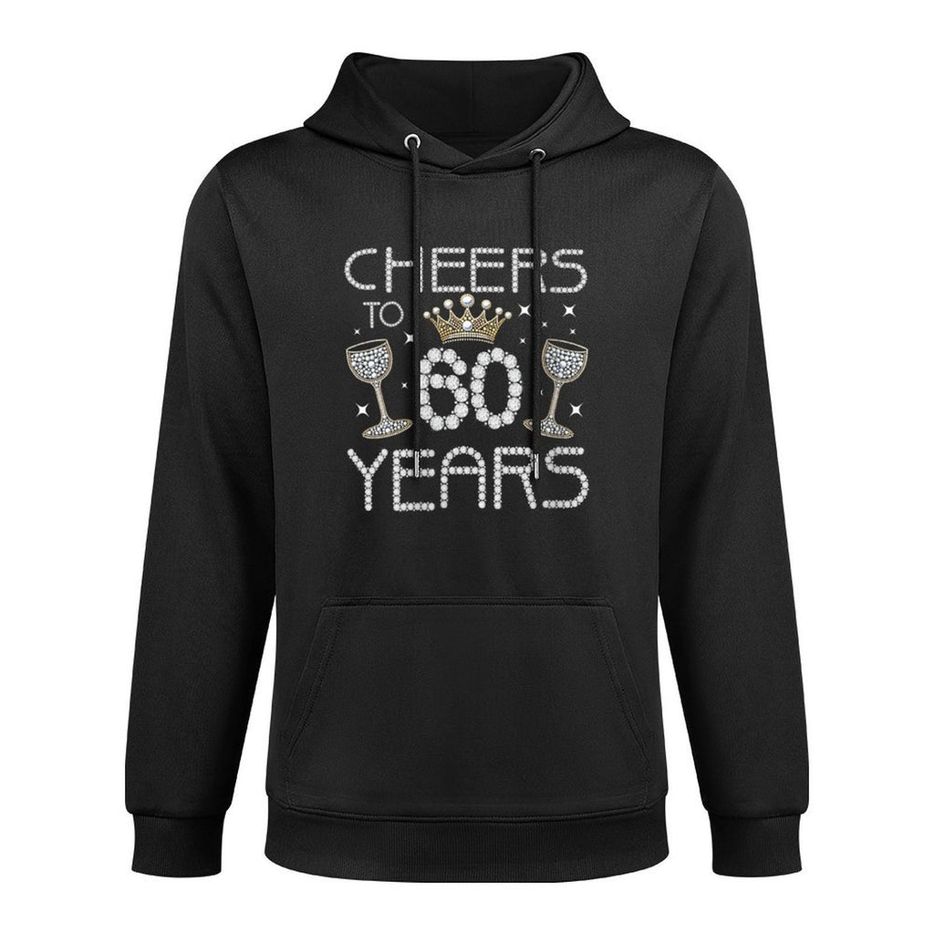 Womens Cheers To 60 Years Happy 60th Birthday Party Women Girls Customizable Surface Hoodie