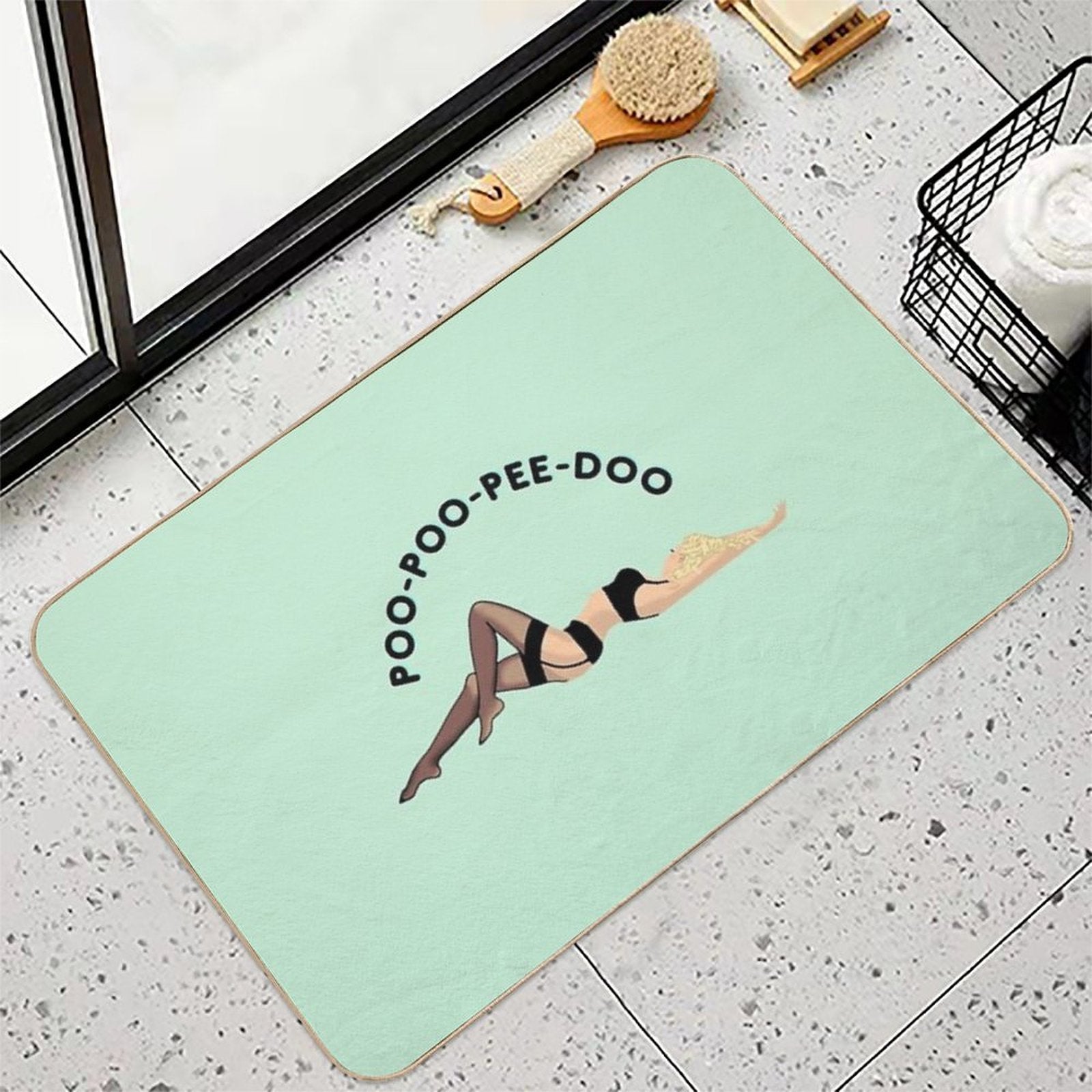 Poo-poo-pee-doo  Dirt-Trapping Bath Mat