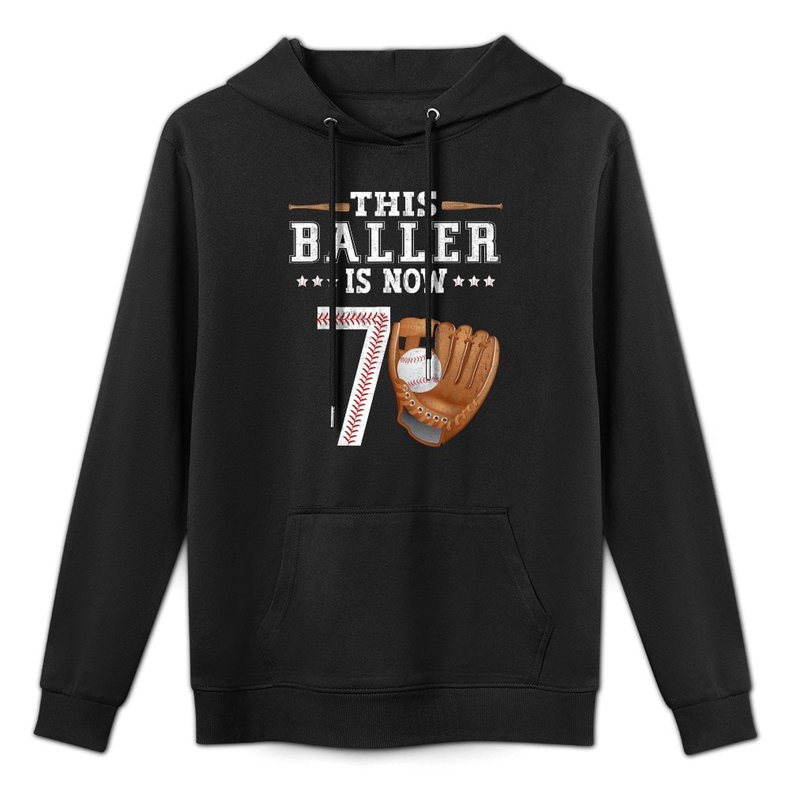 Boys Baseball Birthday Age 7 Sports Themed Birthday Moisture-Wicking Hoodie