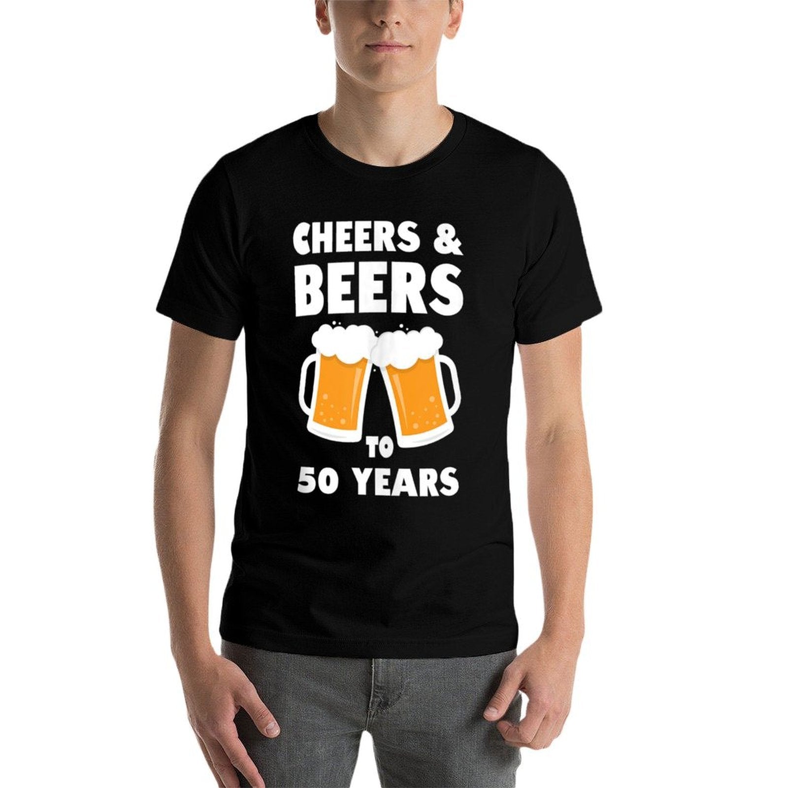 Cheers And Beers to 50 Years 50th Birthday  Eco-friendly Material T-Shirt