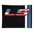 LSX Murica USA V8 Racing LS Flag Stripes Tapestry