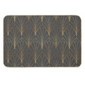 Art Deco Waterfalls  Textured Grey  Rapid-Drying Bath Mat
