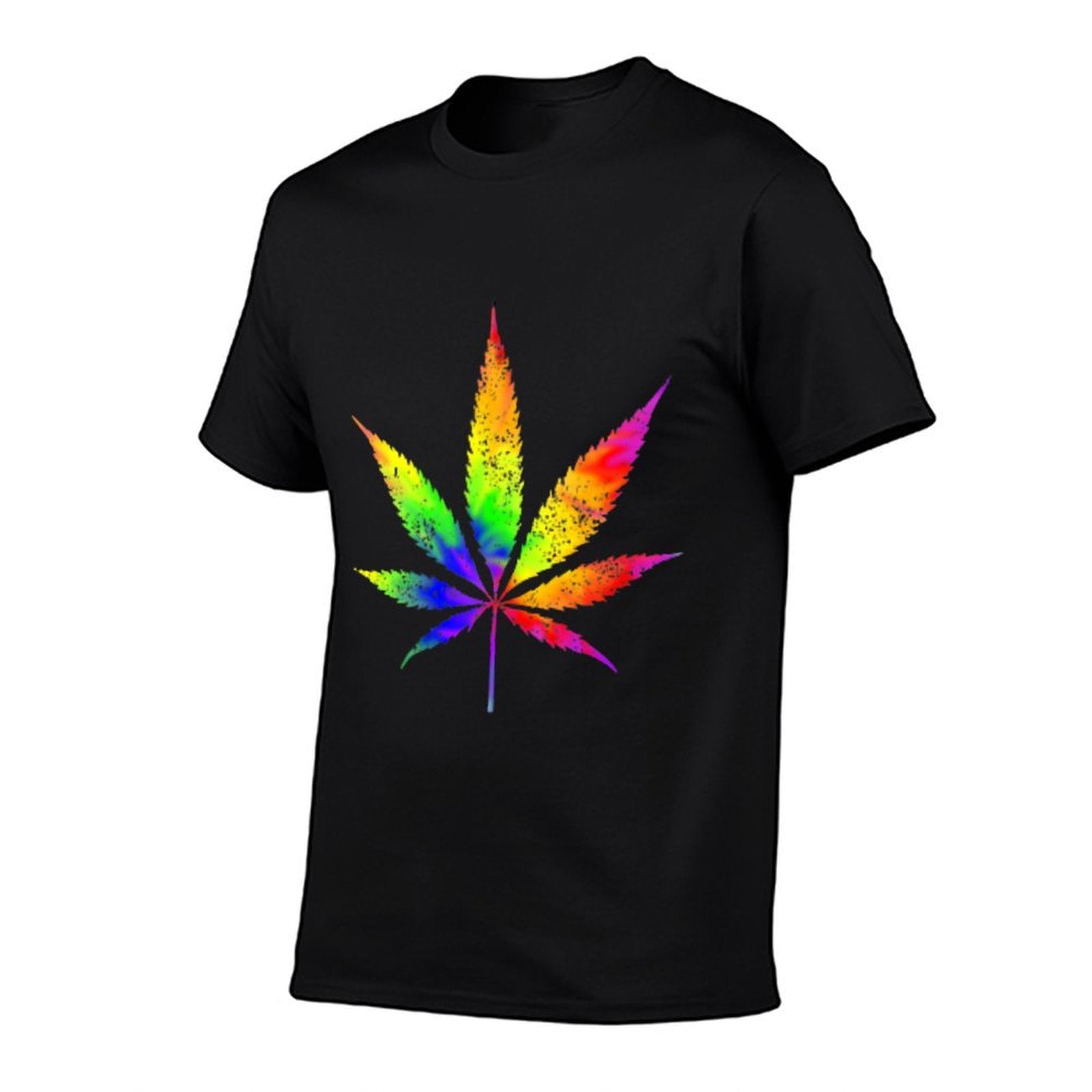 Tie Dye Weed Marijuana Leaf Hippie Stoner Vintage Pocket  Tagless Design T-Shirt