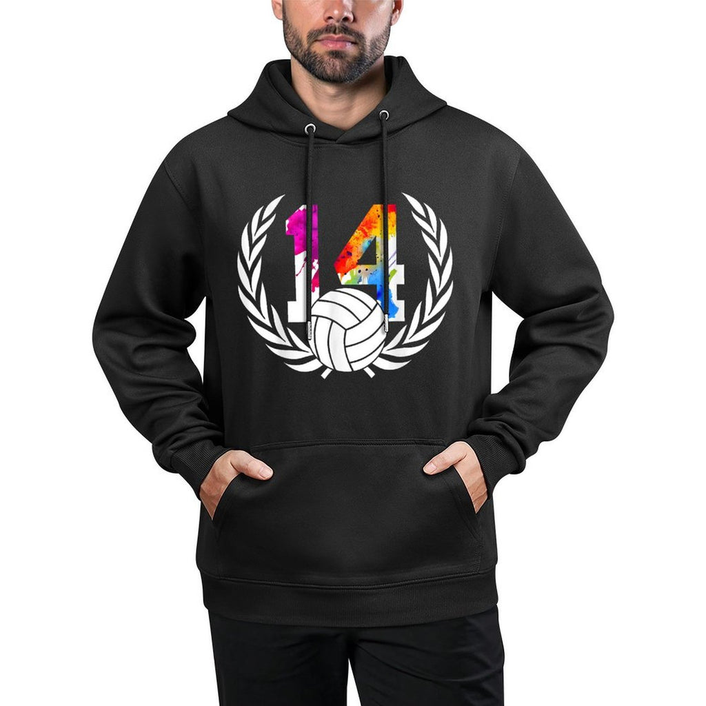 NUMBER 14 YEARS VOLLEYBALL 14TH BIRTHDAY Easy Care Hoodie