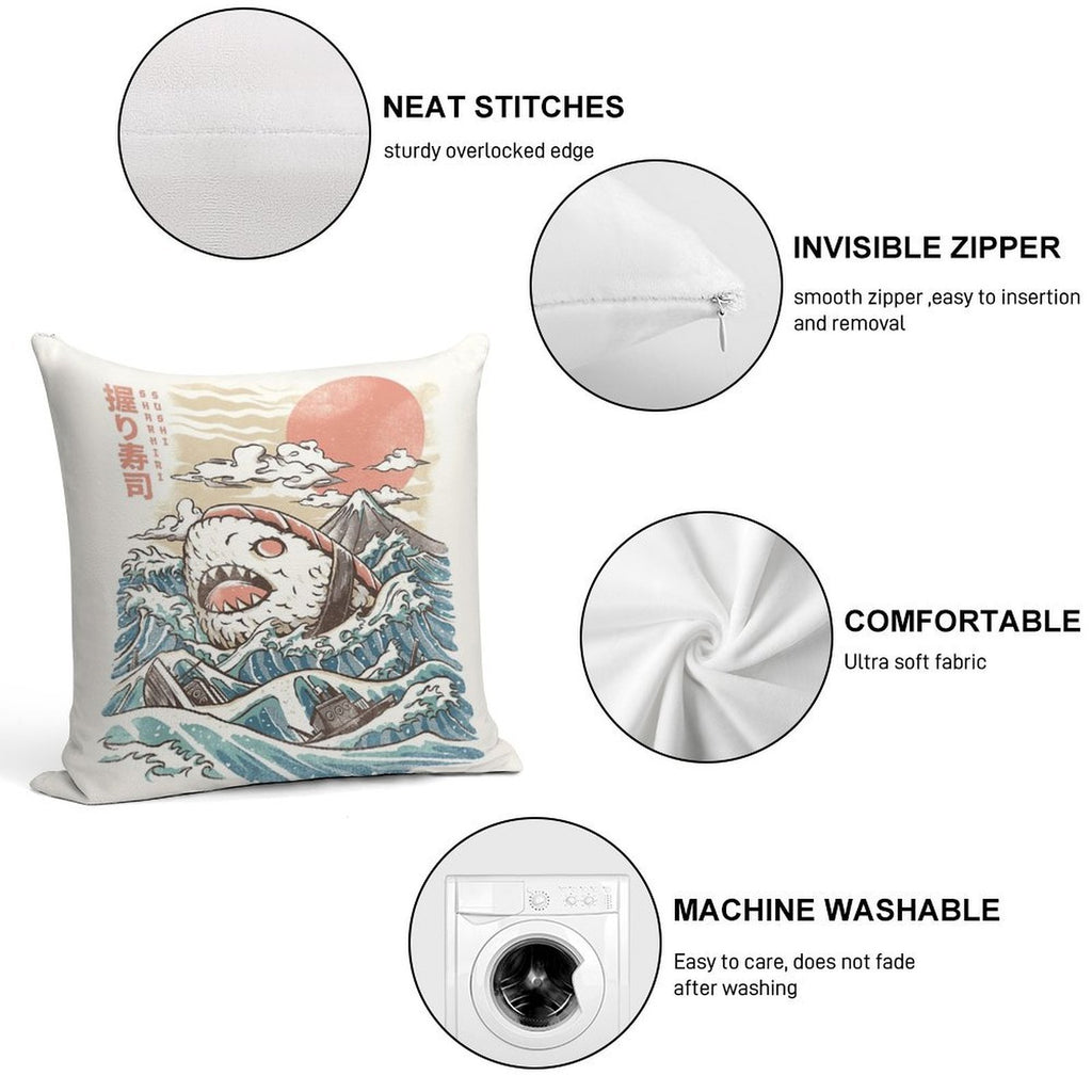 Sharkiri Sushi Soft Durable Construction Throw Pillow