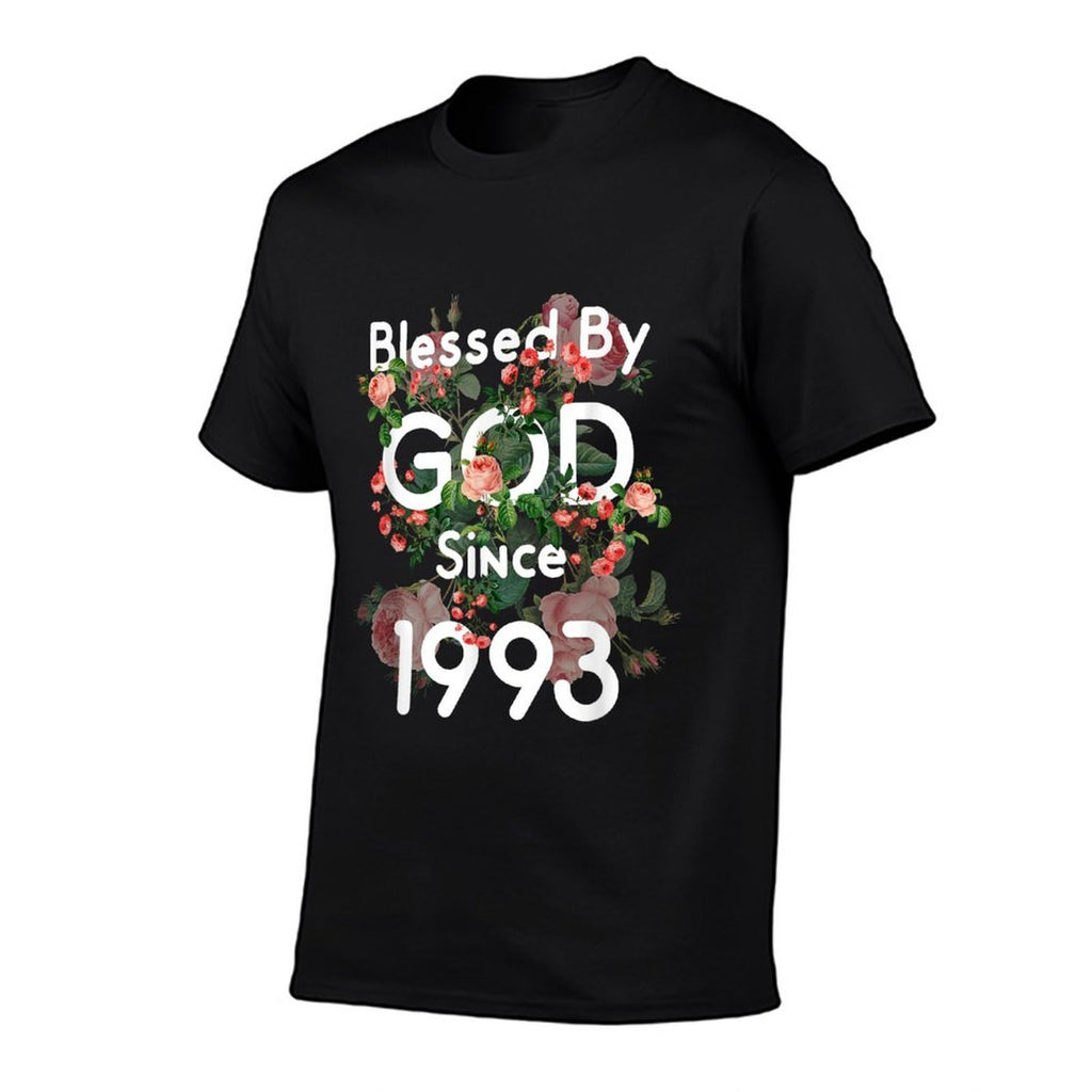 Blessed By God Since 1993 For 30 Years Rose 30th Birthday  Wrinkle-resistant T-Shirt