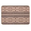 Regular Tan Neutral Egyptian Pattern  Stain-Proof Bath Mat