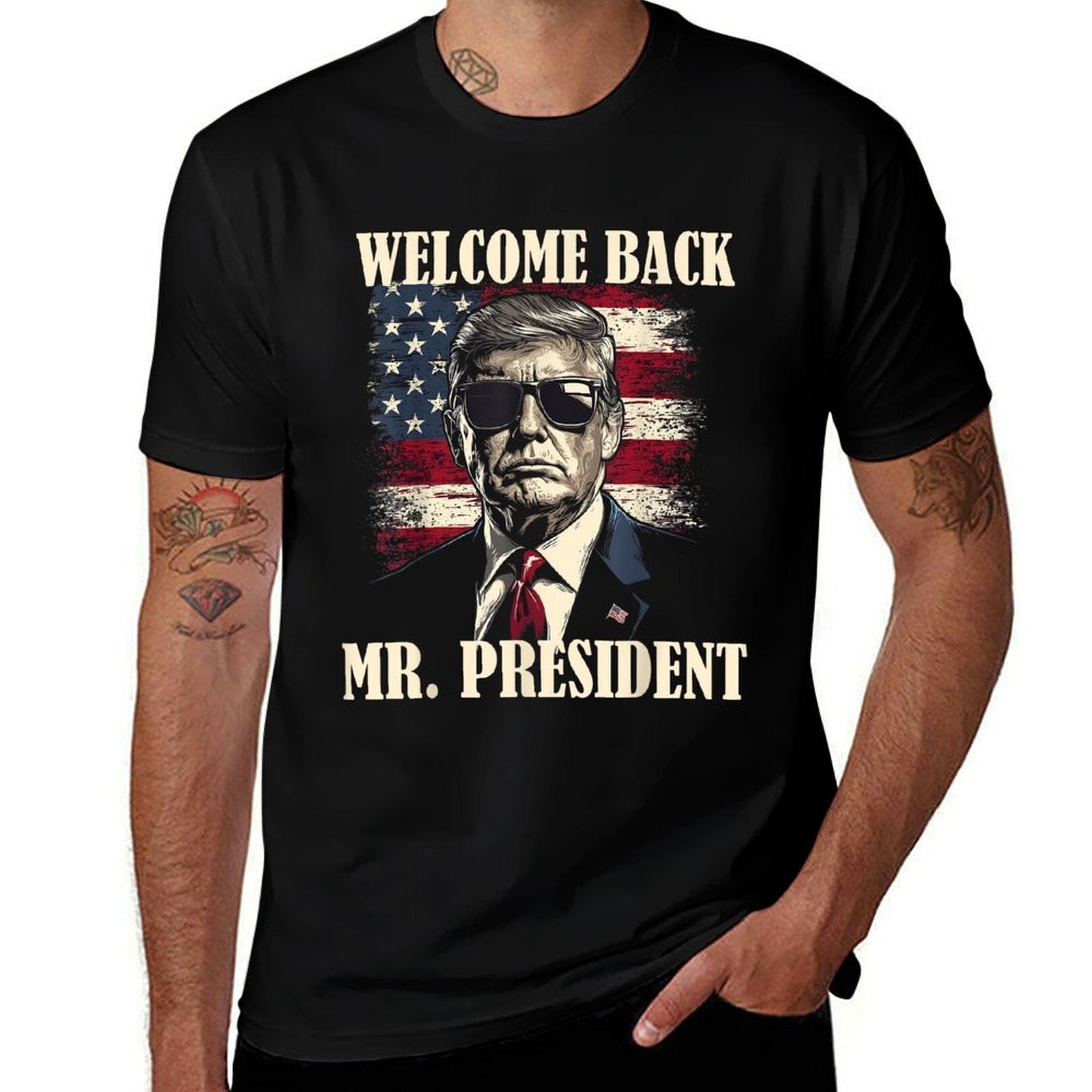 Welcome Back Mr President Donald Trump Victory  Trendy Pattern T-Shirt