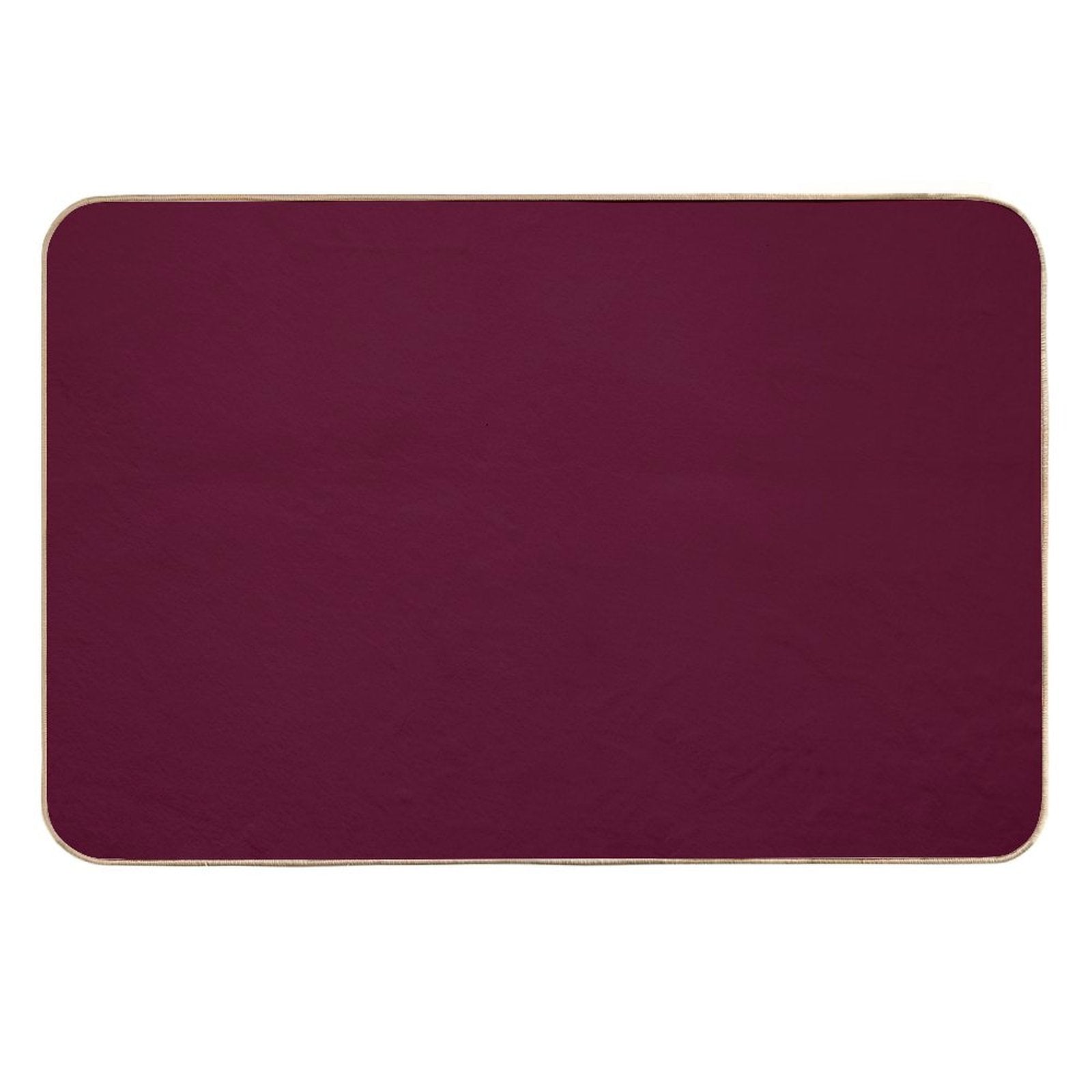 Burgundy Solid.  Long-Lasting Bath Mat