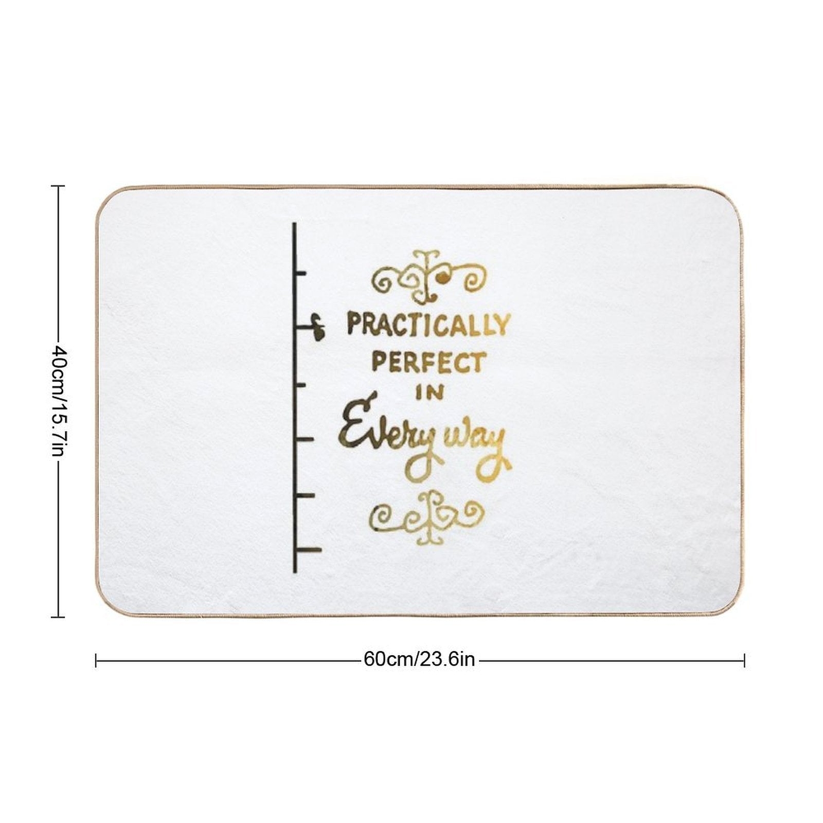Practically Perfect in Every Way Inspired Silhouette  Long-Lasting Bath Mat