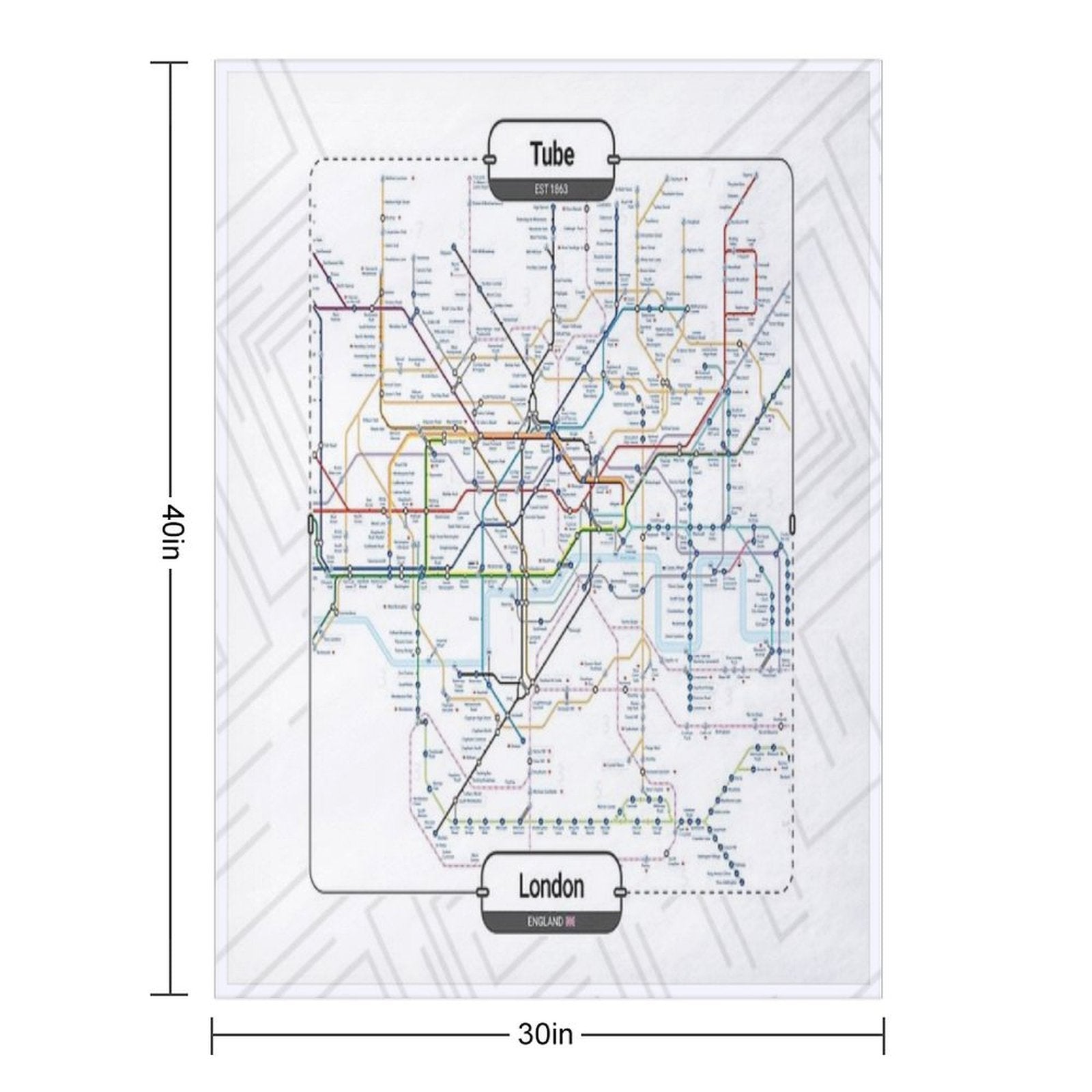 Subway - London Eco-conscious Throw Blanket