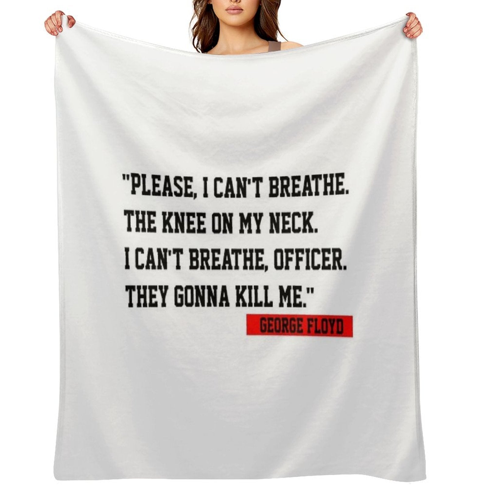 George Floyd T-ShirtJUSTICE FOR GEORGE FLOYD Quick-dry Throw Blanket
