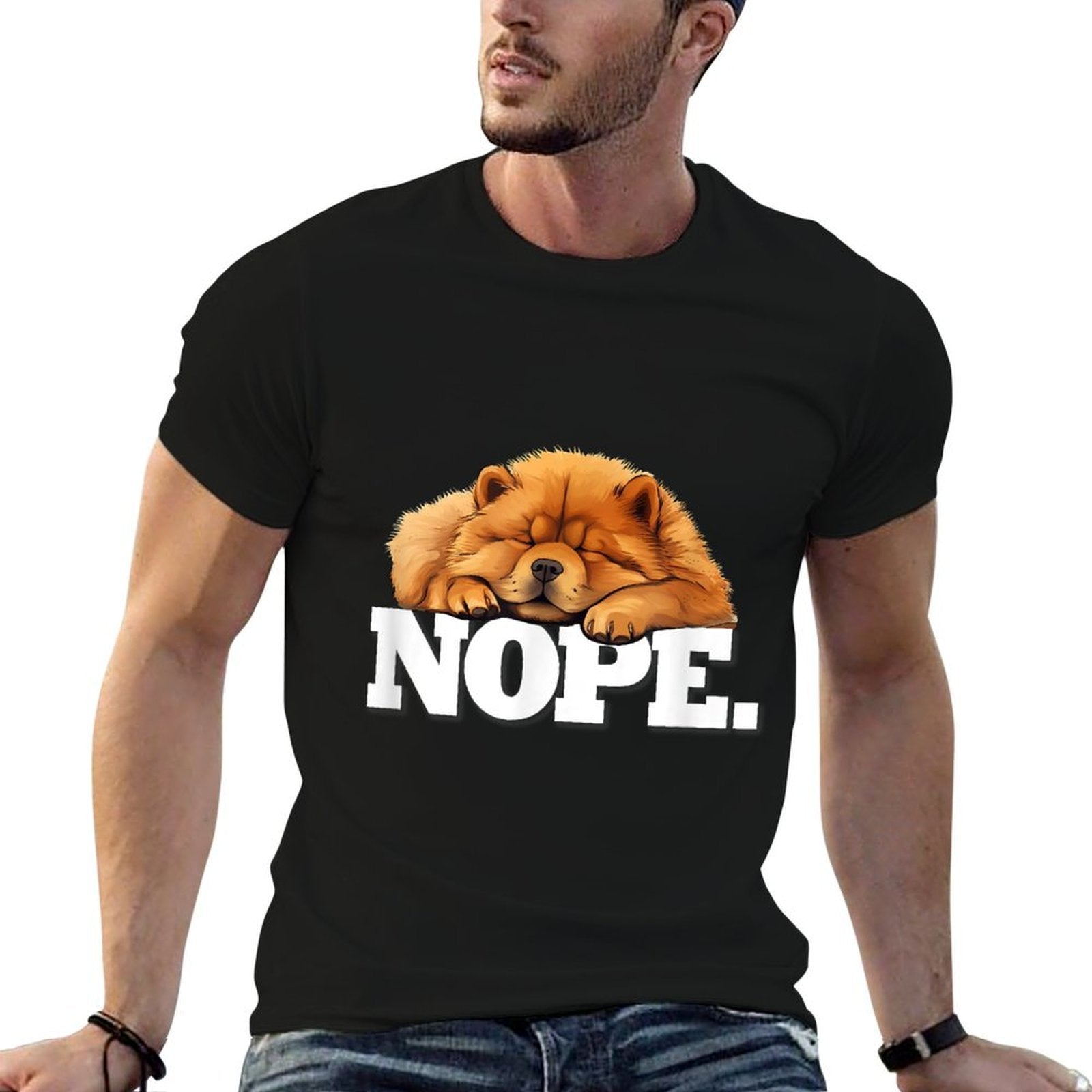 Cute Napping NOPE Chow Chow Lover  Durable T-Shirt