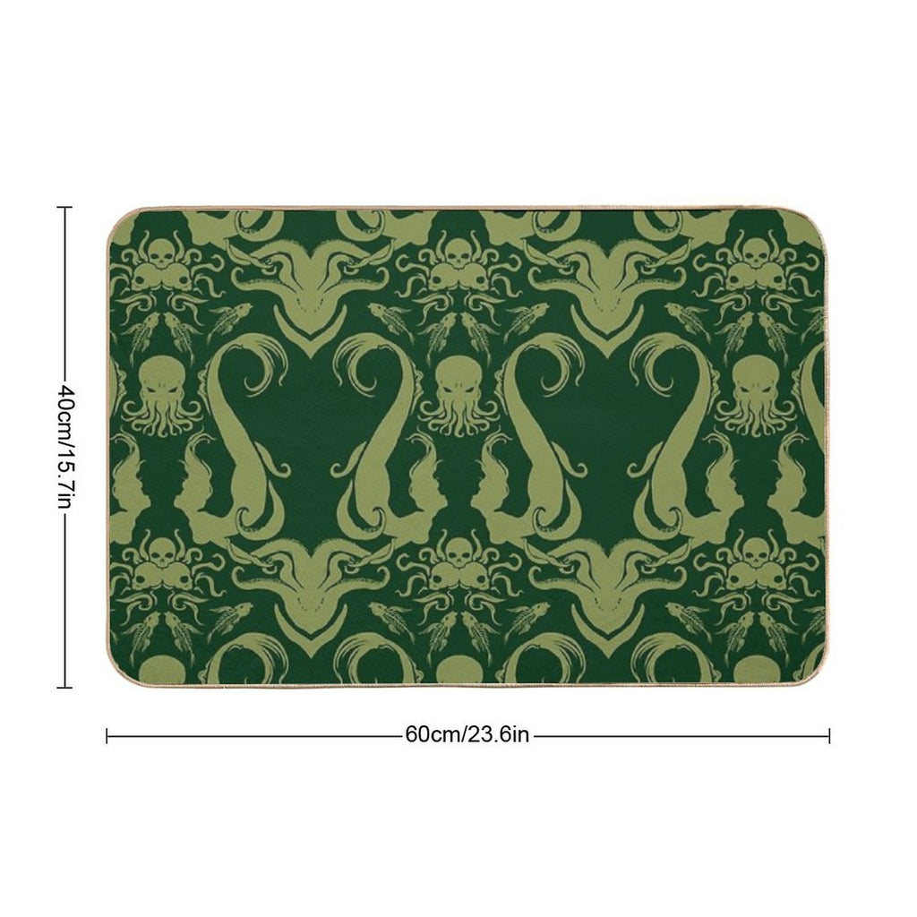 Cthulhu & The Mermaids  Pet-Safe Bath Mat