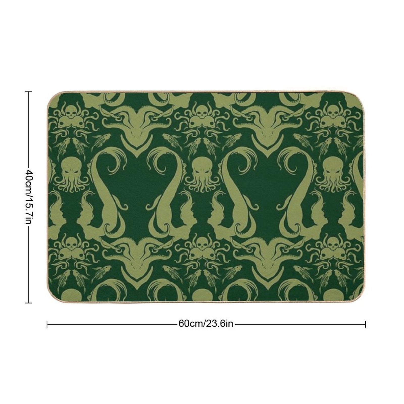 Cthulhu & The Mermaids  Pet-Safe Bath Mat