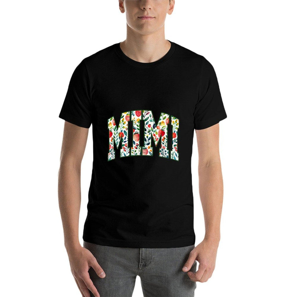 Floral Strawberry Mimi Christmas Grandma To Be Mothers Day  Eco-friendly Material T-Shirt