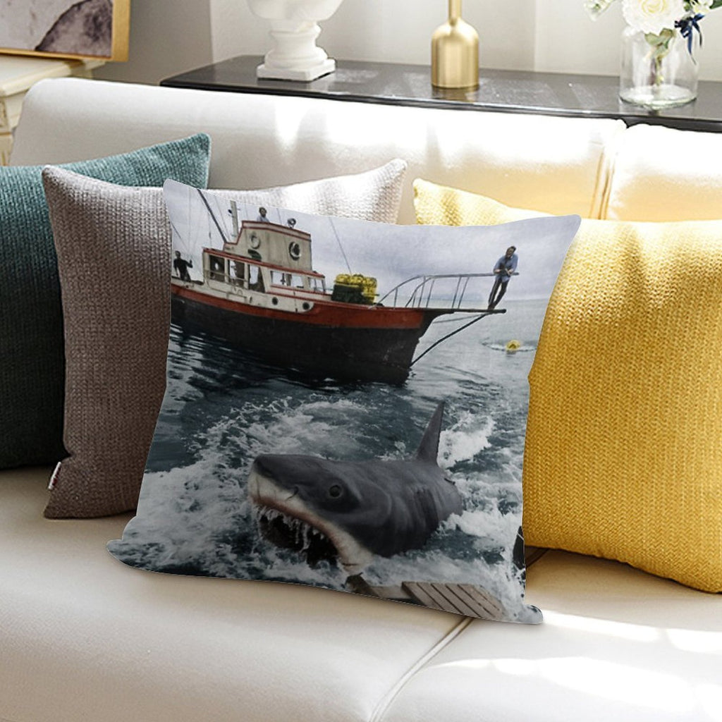 Jaws Photography Soft Decorative Cover Throw Pillow