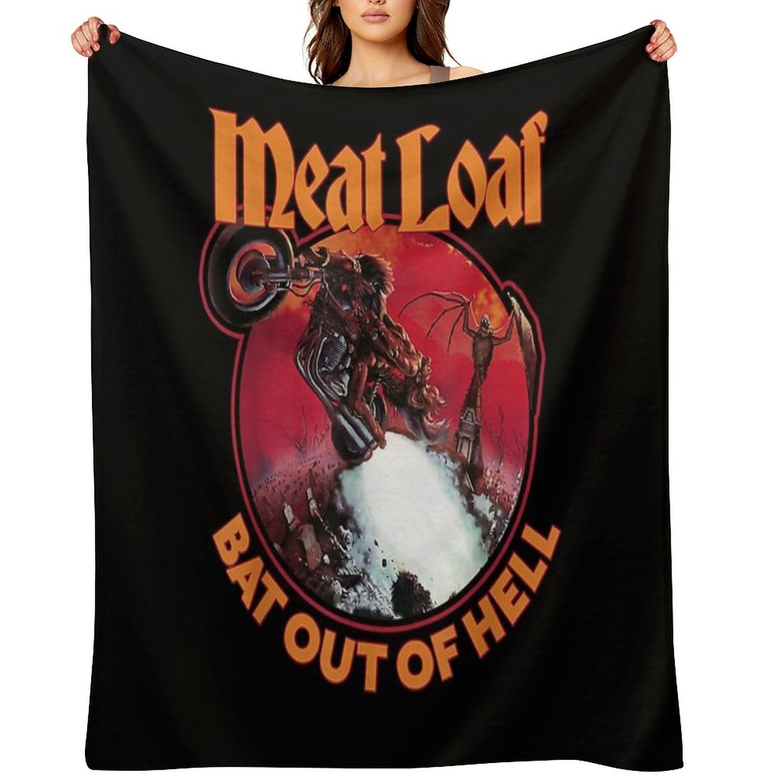 Bat Out of Hell Classic T-Shirt Machine-washable Throw Blanket
