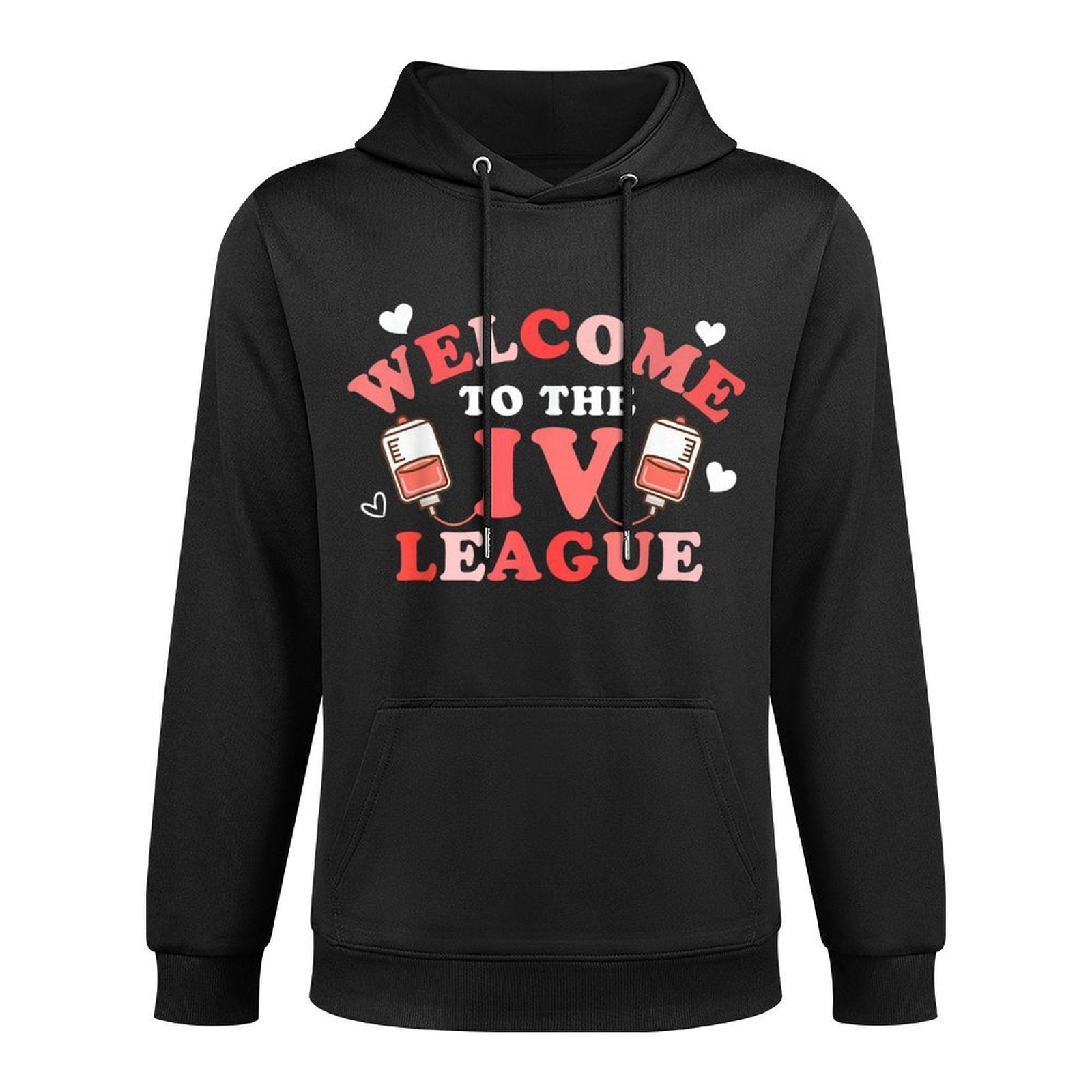 Infusion Nurse IV League Chemo Nursing RN Valentine Dialysis Cotton-Polyester Blend Hoodie