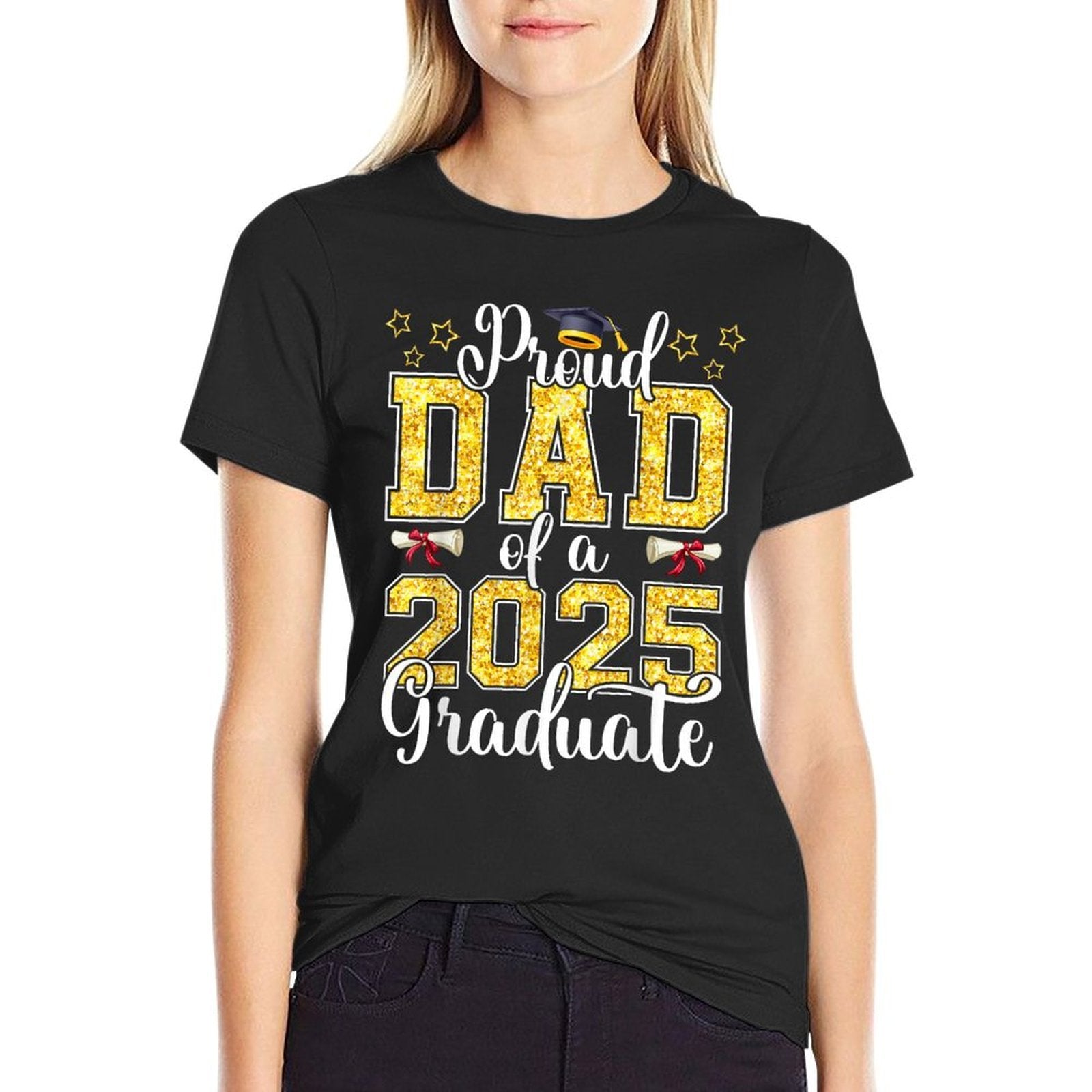 Dad Senior 2025 Proud Dad Of A Class Of 2025 Graduate  Soft T-Shirt