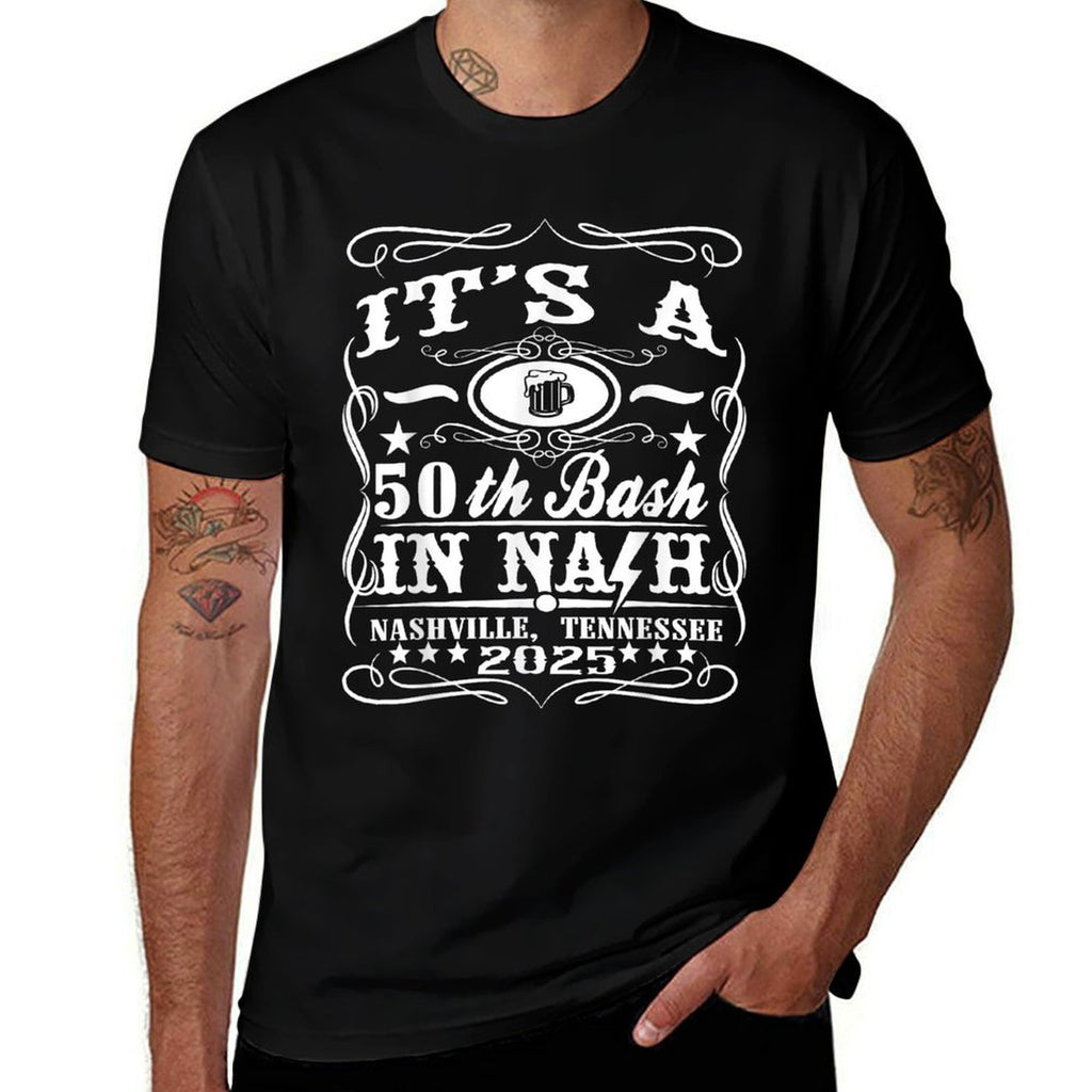 It's A Nashville 50th Birthday 2025 Beer Theme  Durable T-Shirt