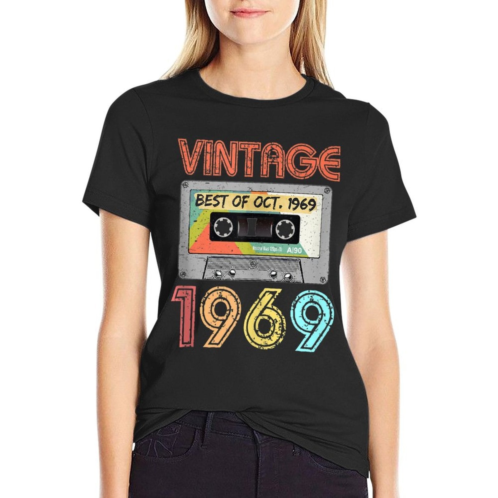 October 1969 50th Birthday Retro Vintage 1969 Birthday  Tagless Design T-Shirt