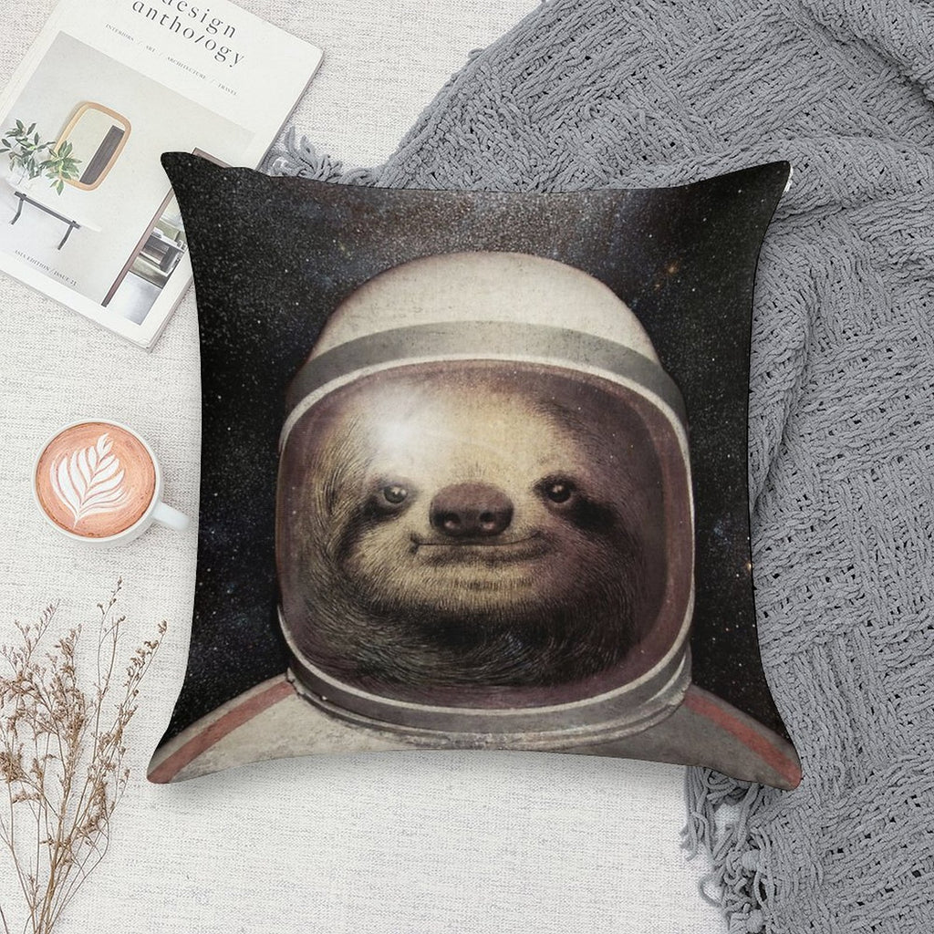 Space Sloth Soft Warmth Comfort Throw Pillow