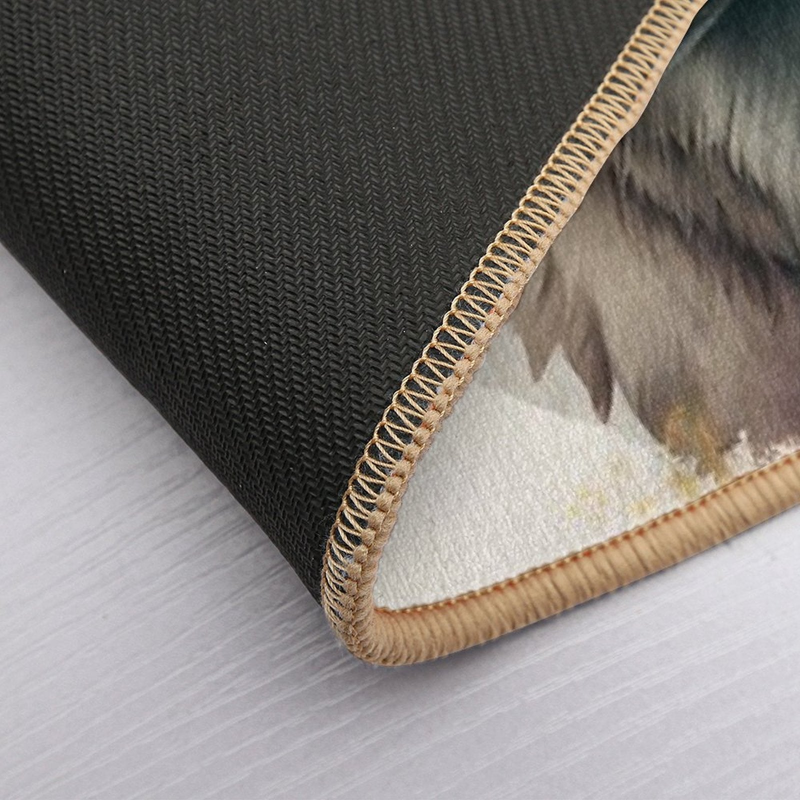 Shadowed Wolf's Stealth  Slip-Resistant Bath Mat