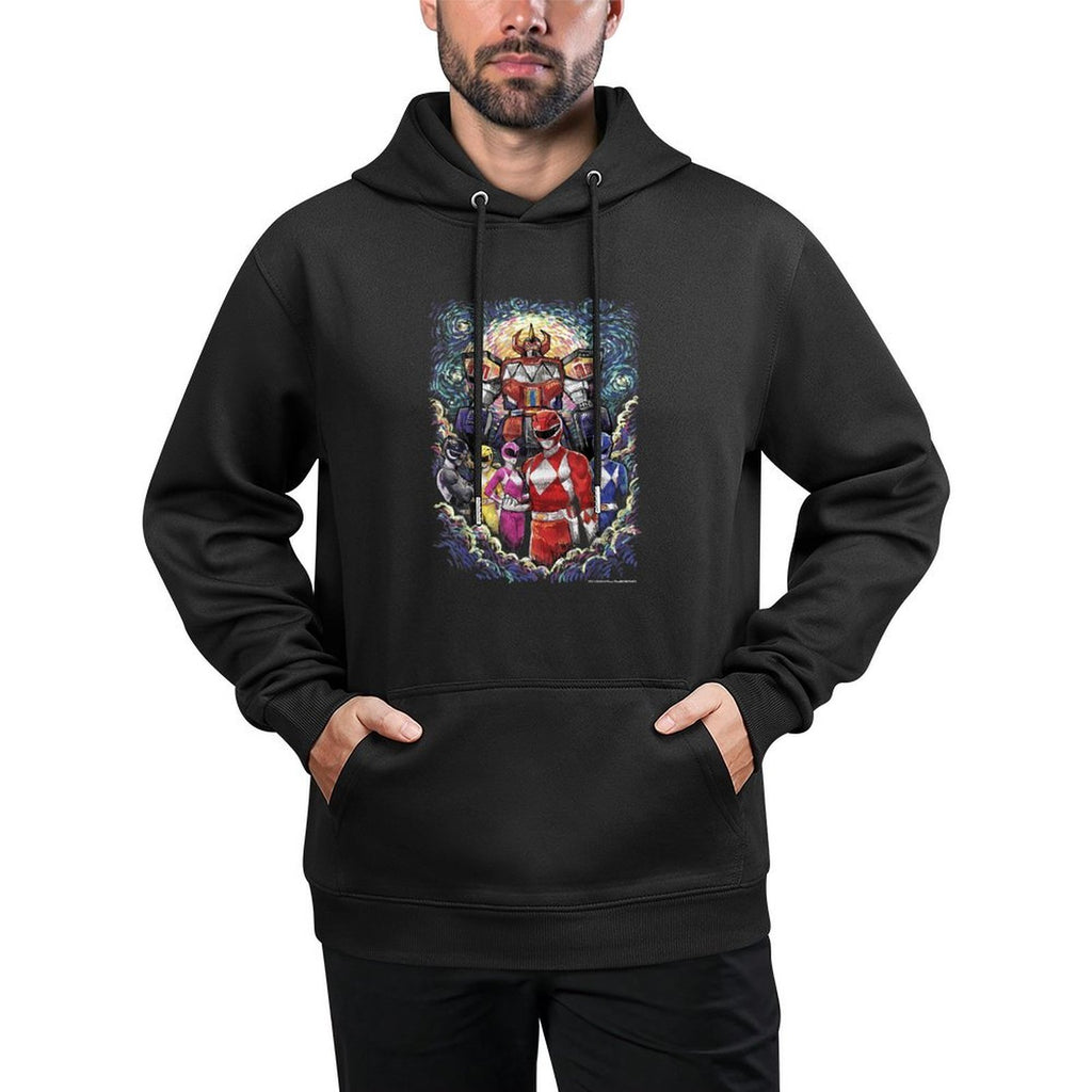 Power Rangers Mighty Morphin Megazord Starry Night Poster Machine Washable Hoodie