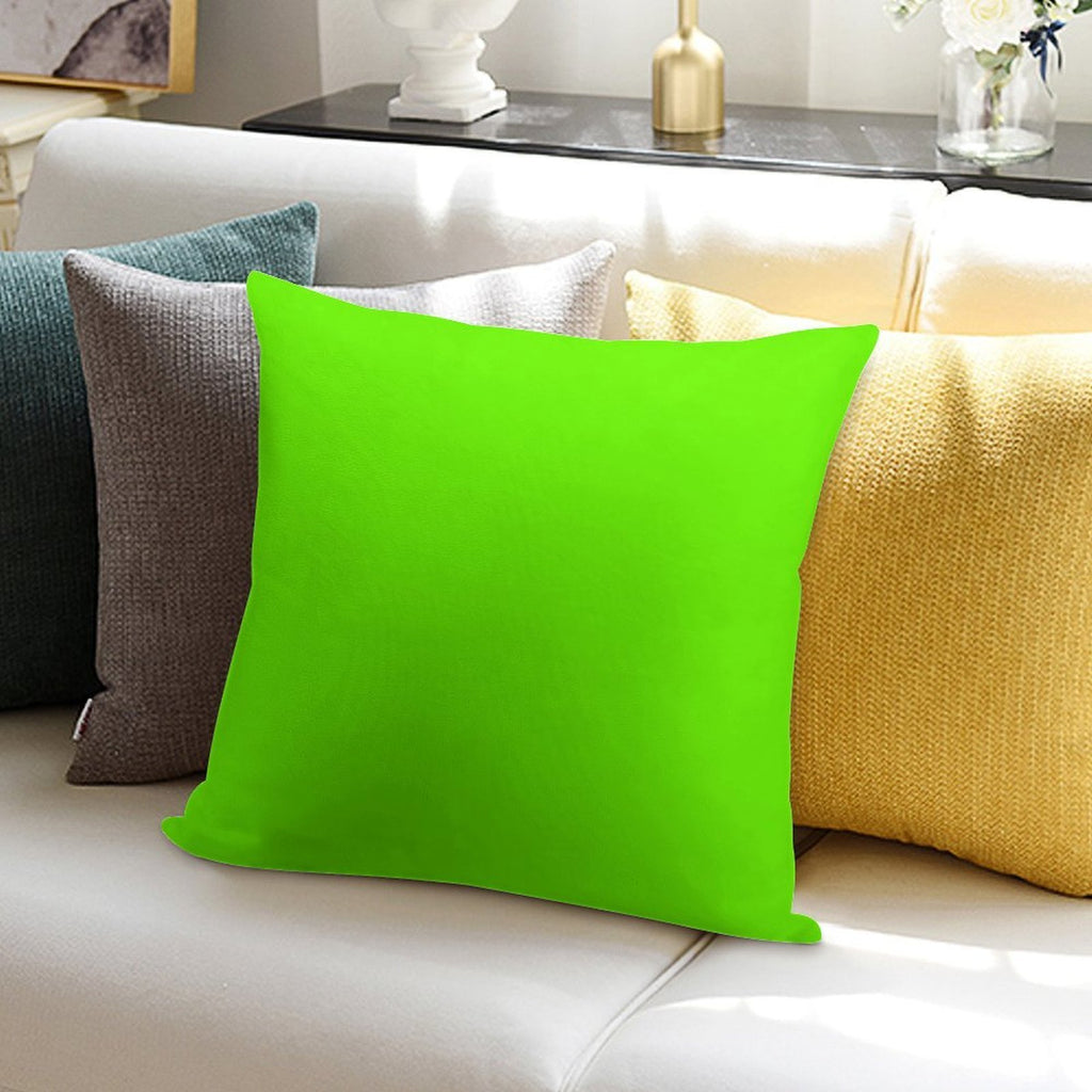 Super Bright Fluorescent Green Neon Soft Anti-Pilling Throw Pillow