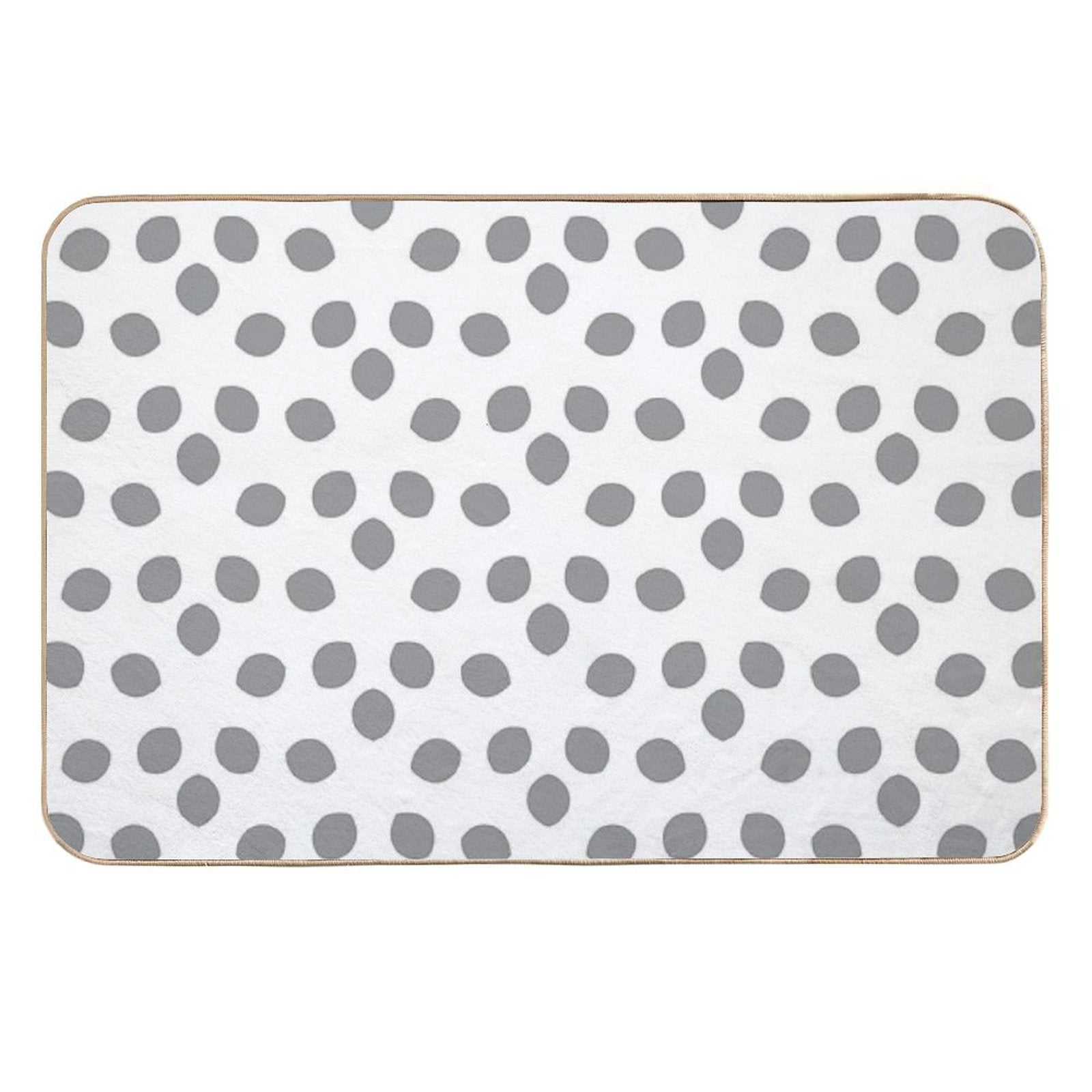 Gray And White Minimal Shape Ornamental Pattern 2022 Trending Color - Hue - Shade - Colour Pantone Ultimate Gray 17-5104  Stain-Proof Bath Mat