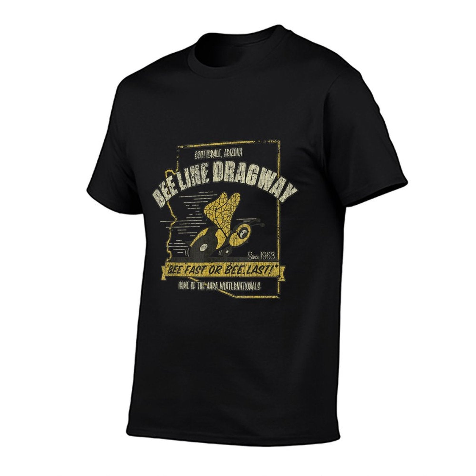 Vintage Bee Dragway Arizona Drag Racing Distressed  Cotton T-Shirt